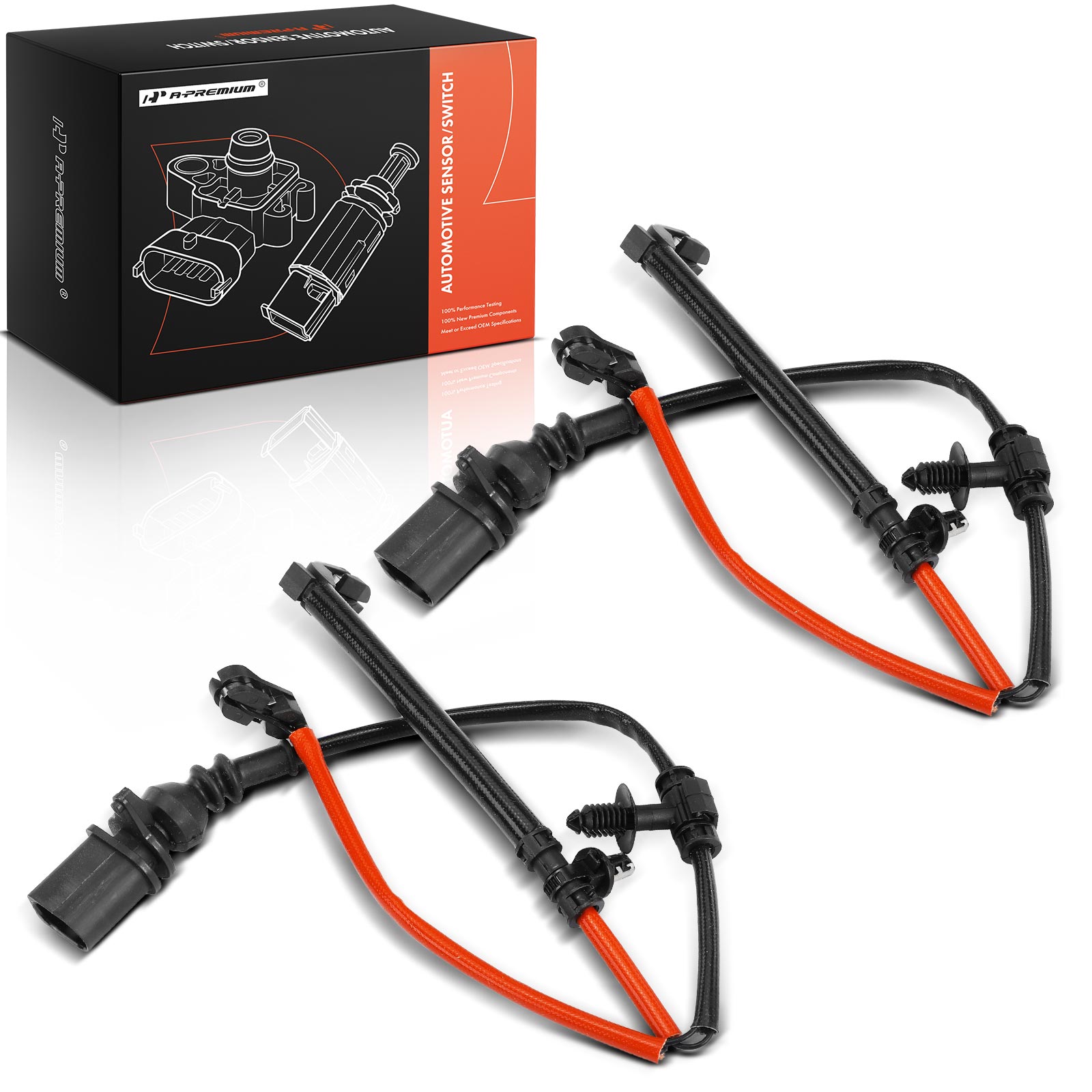 2 Pcs Rear Disc Brake Pad Wear Sensor