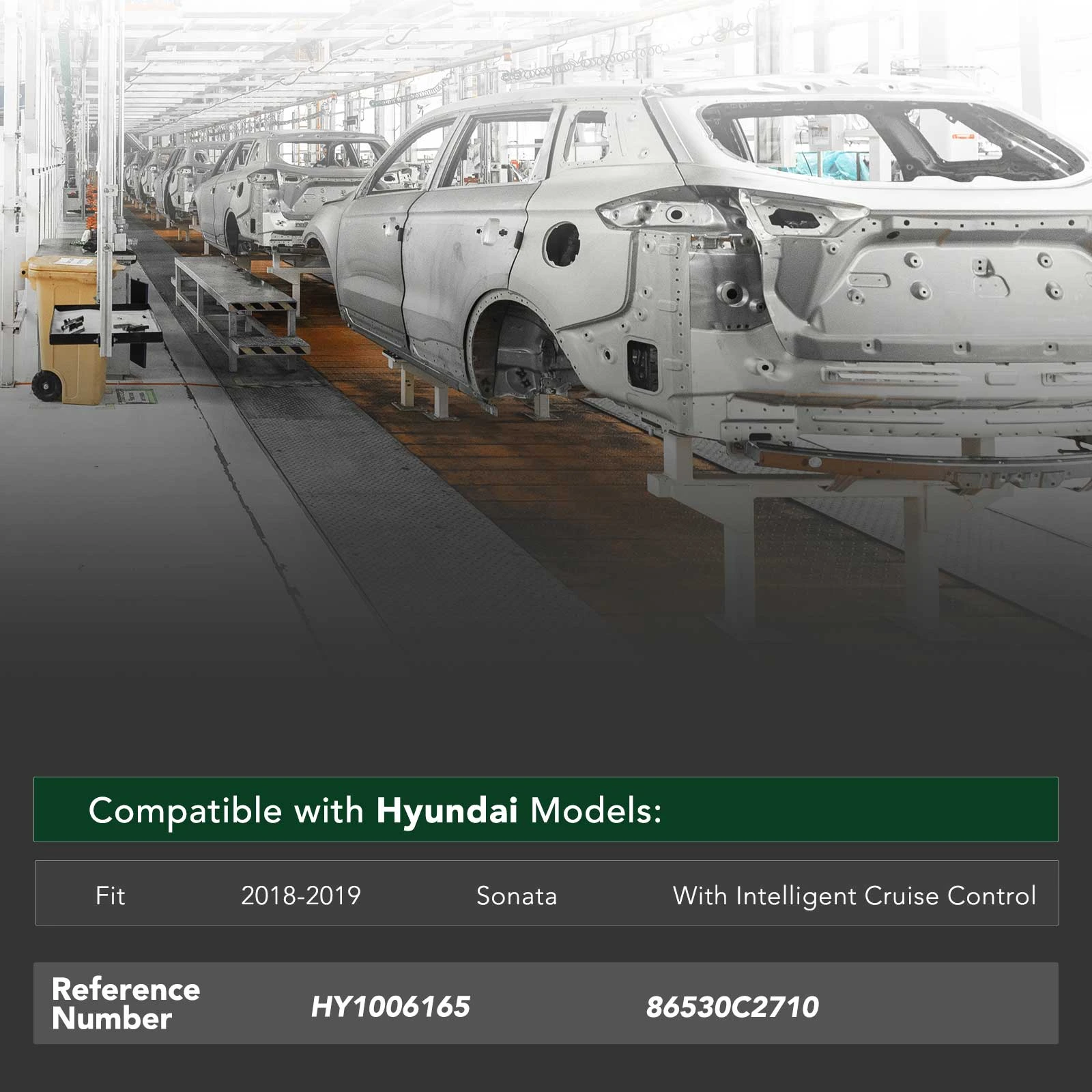 Front Bumper Reinforcement for Hyundai Sonata 2018-2019 Steel Sedan