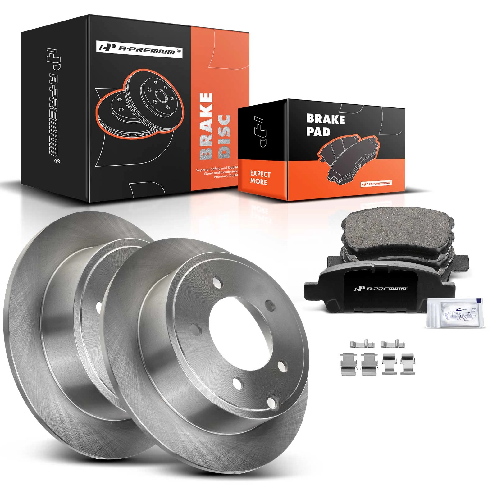 Rear Disc Brake Rotors & Ceramic Brake Pads
