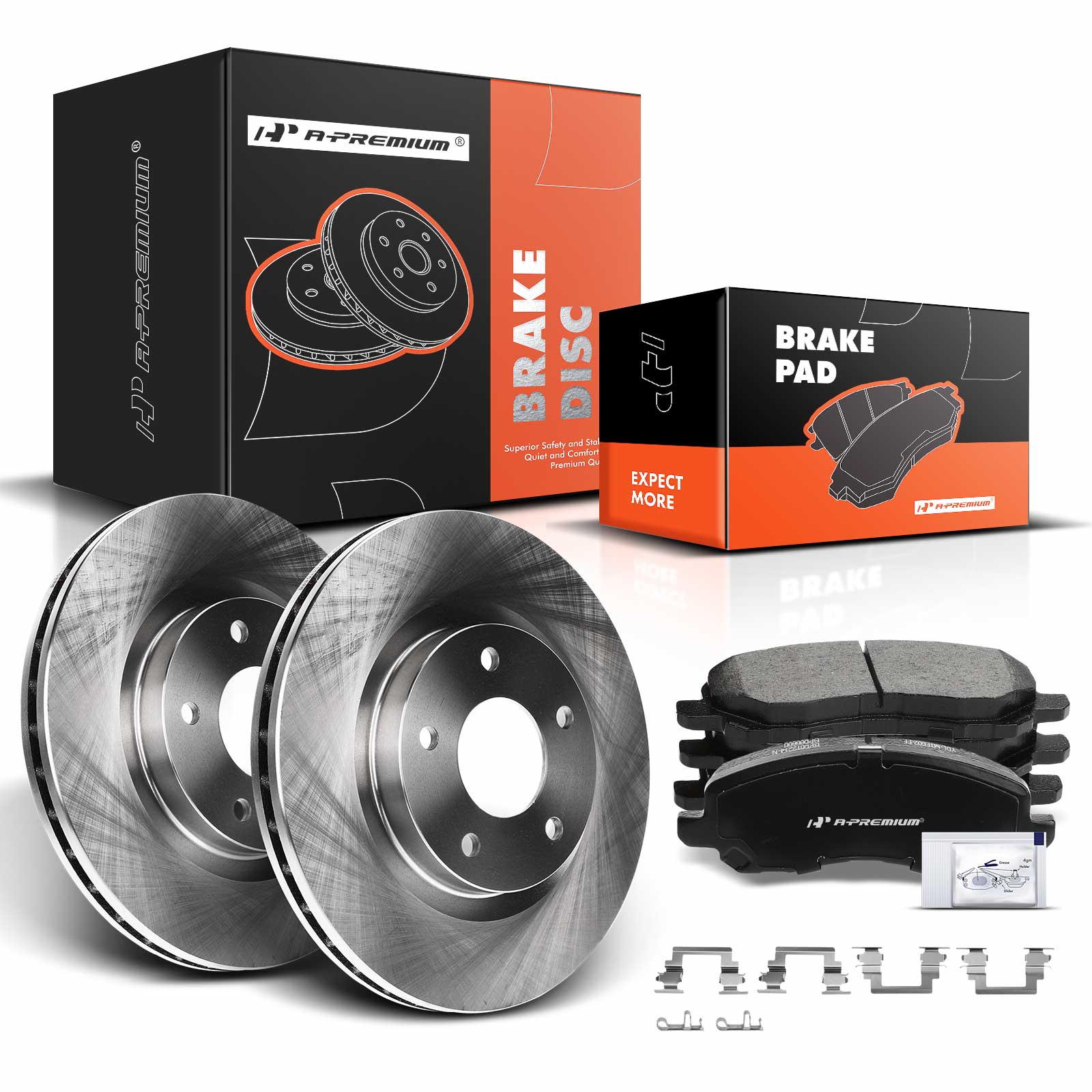Front Disc Brake Rotors & Ceramic Brake Pads
