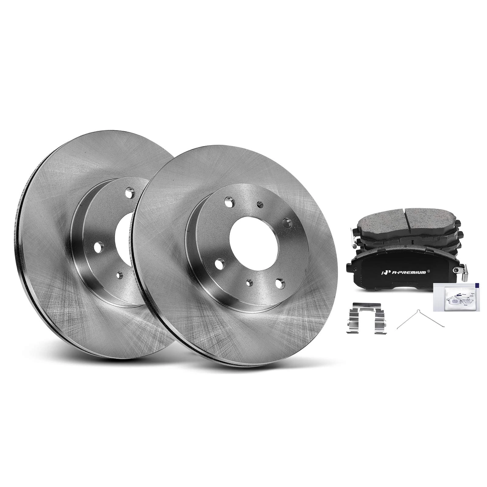 1999-2001 INFINITI G20 Disc Brake Rotors and Ceramic Pads Kit, 6 Pcs, Front Driver & Passenger, A-Premium, APBRPR835