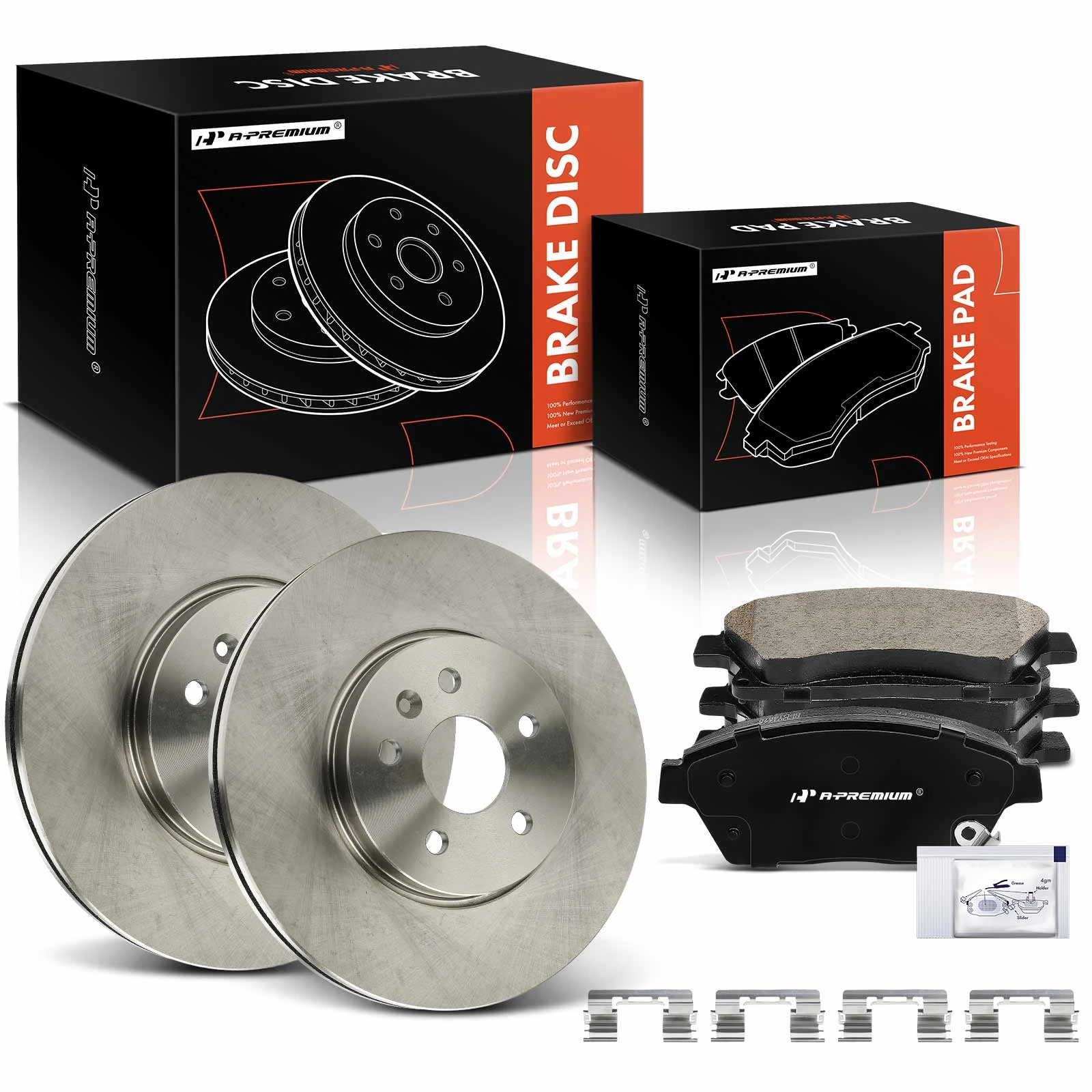 2013-2017 Buick Encore Disc Brake Rotors and Ceramic Pads Kit, 6 Pcs, Front Driver & Passenger, A-Premium, APBRPR1599