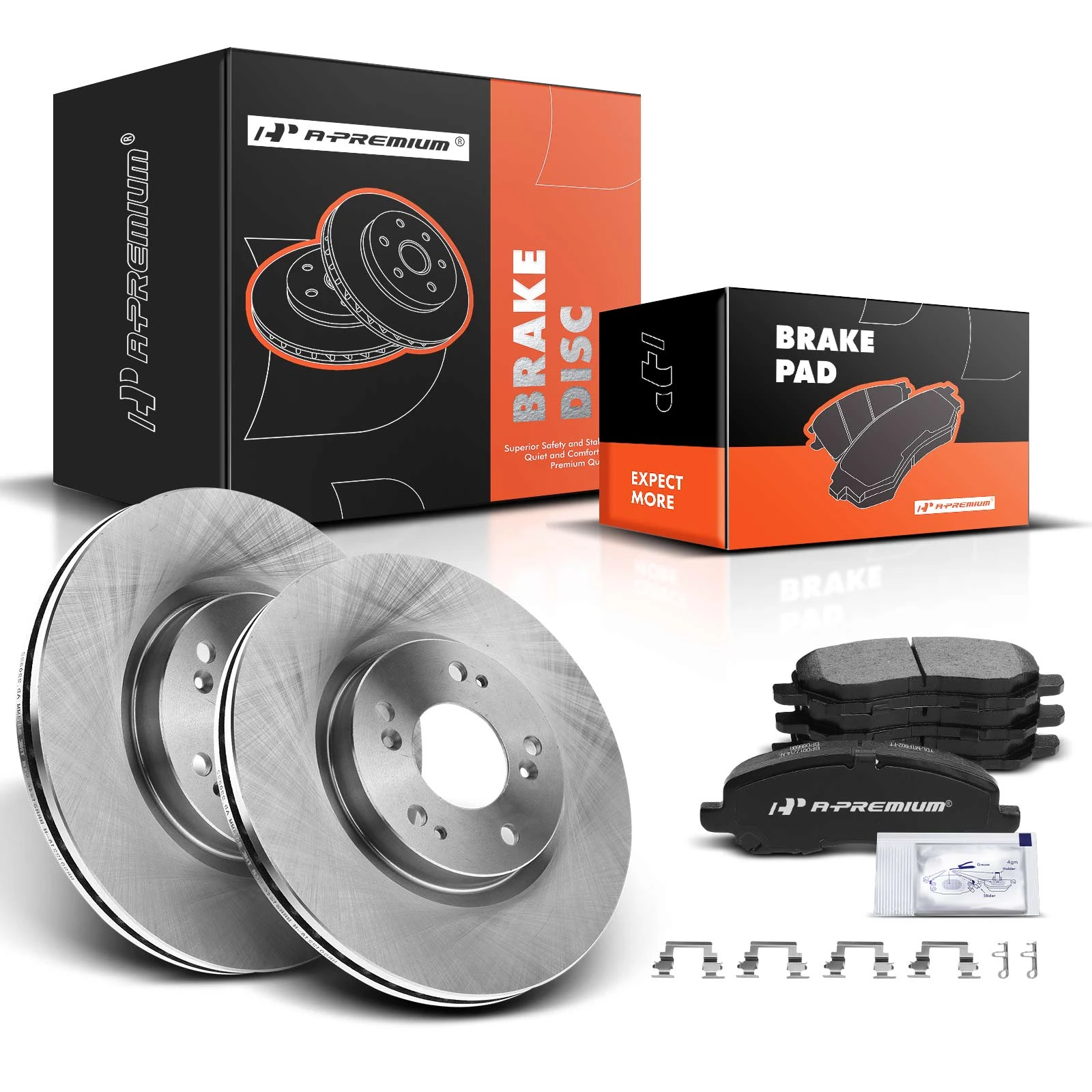 Front Disc Brake Rotors & Ceramic Brake Pads