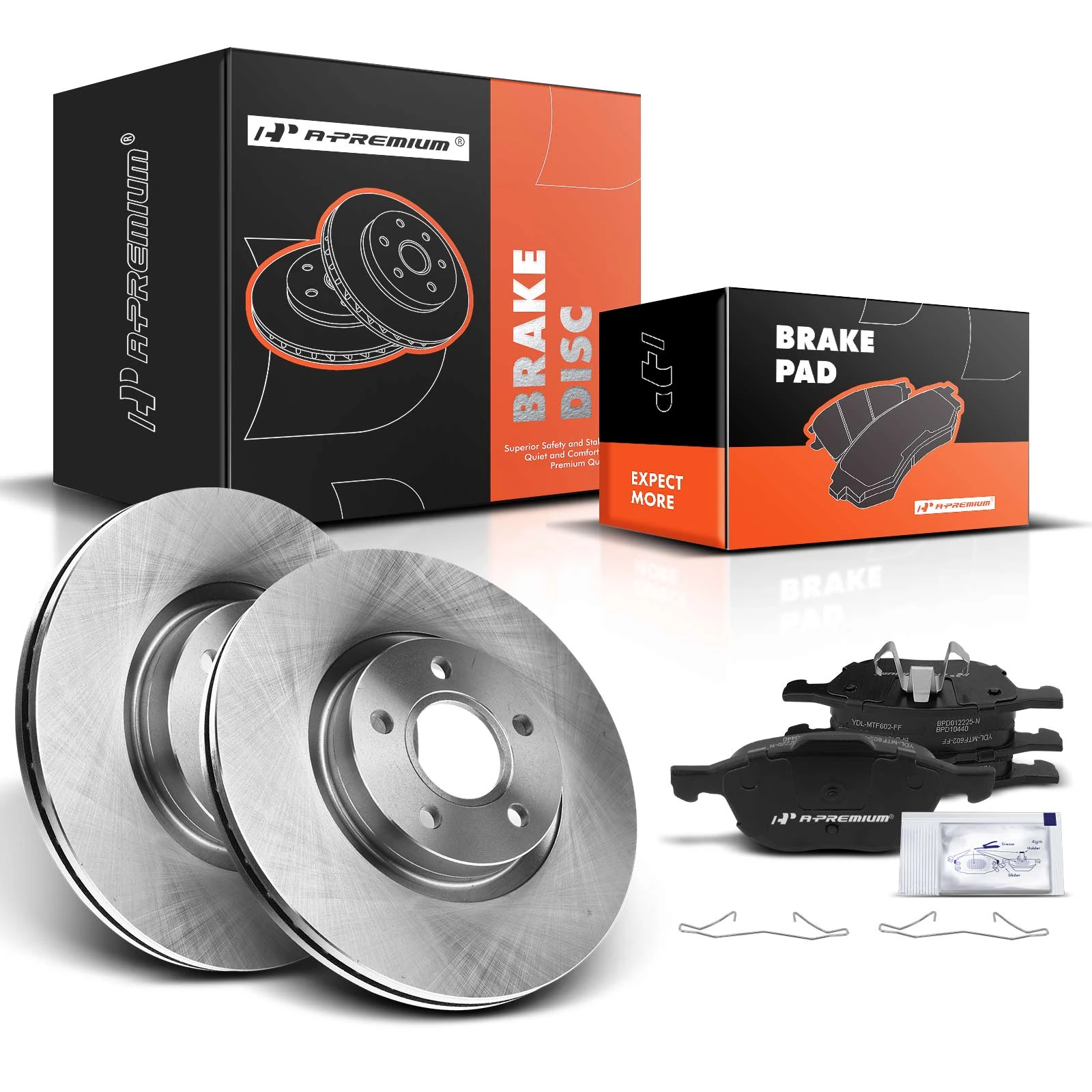Front Disc Brake Rotors & Ceramic Brake Pads