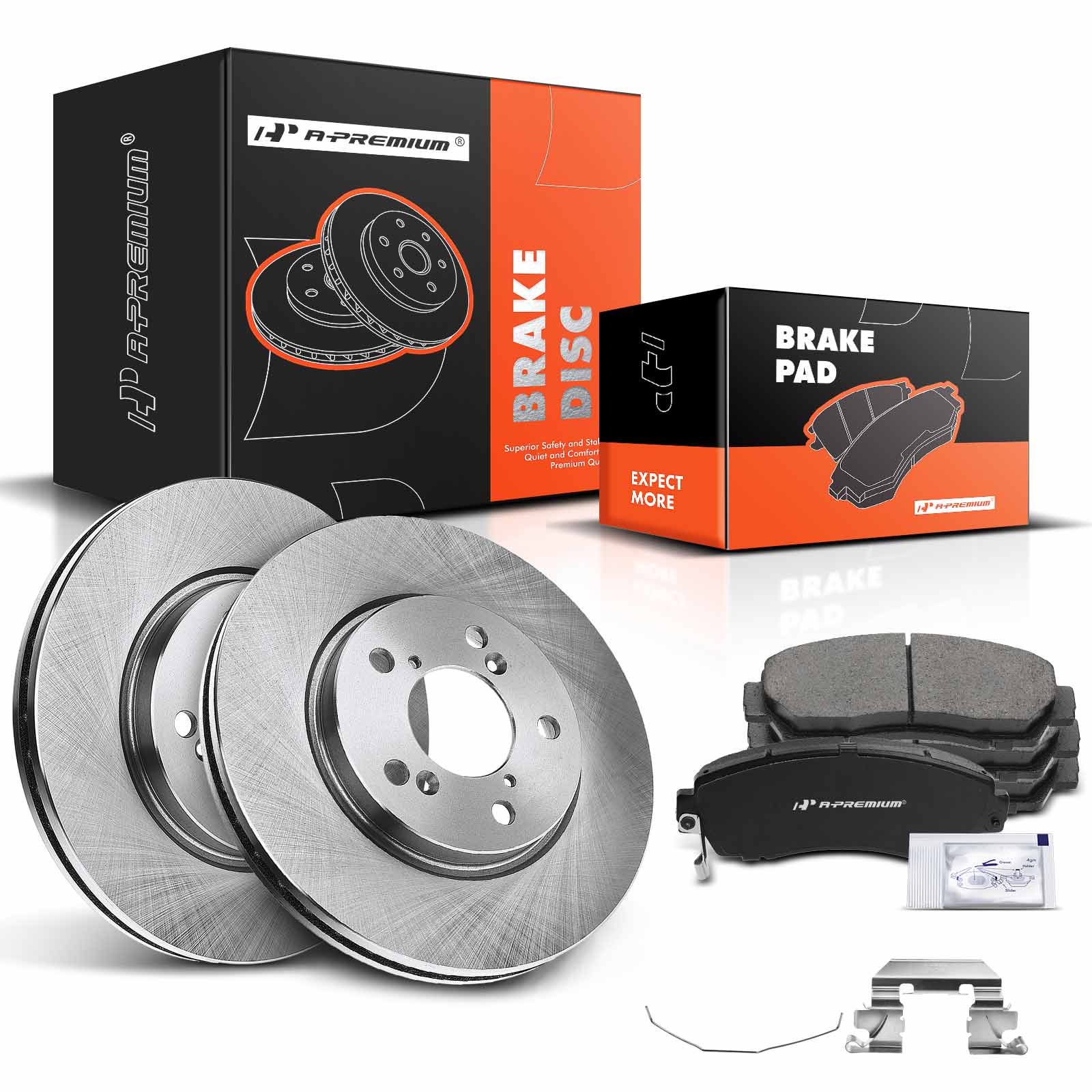 Front Disc Brake Rotors & Ceramic Brake Pads