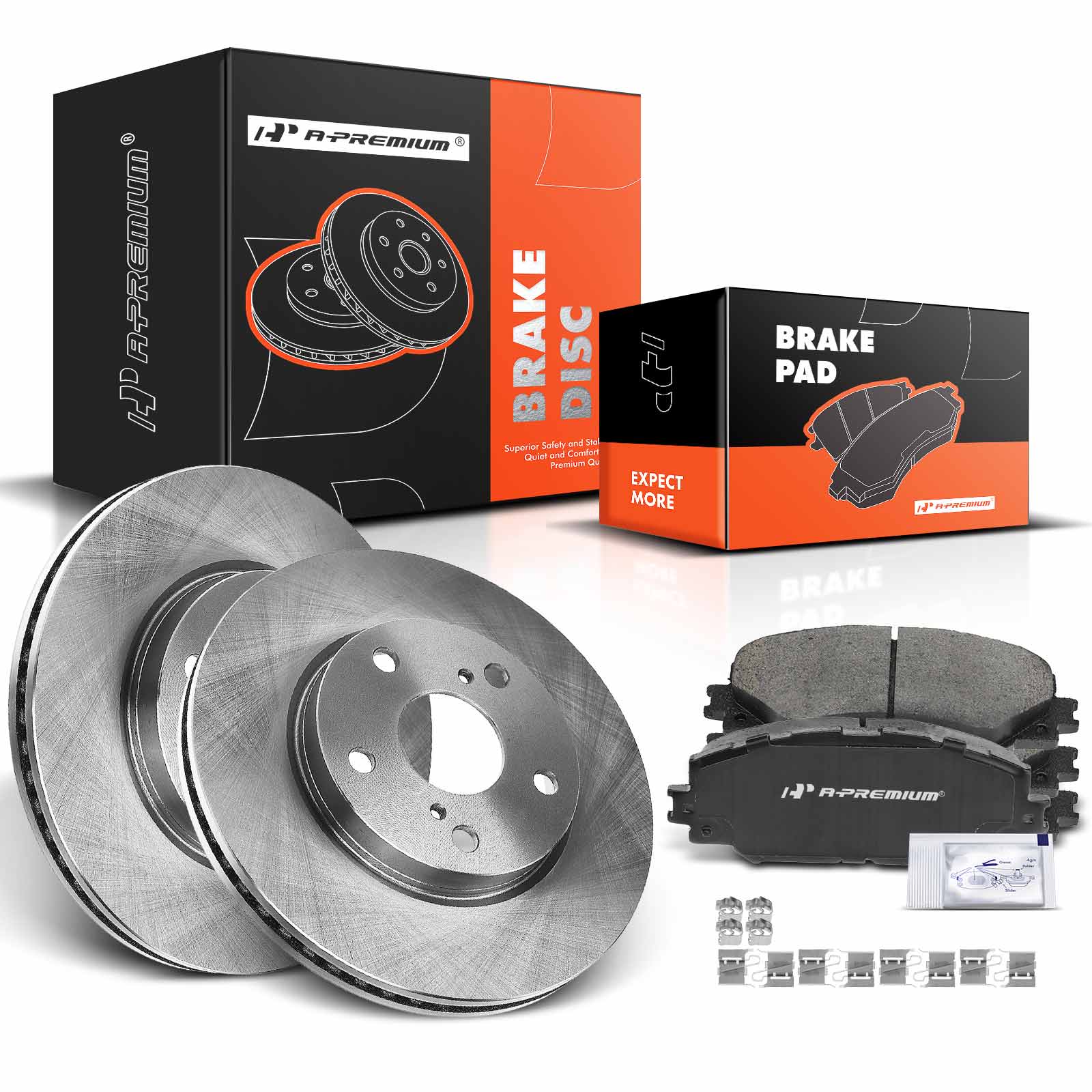 Front Disc Brake Rotors & Ceramic Brake Pads