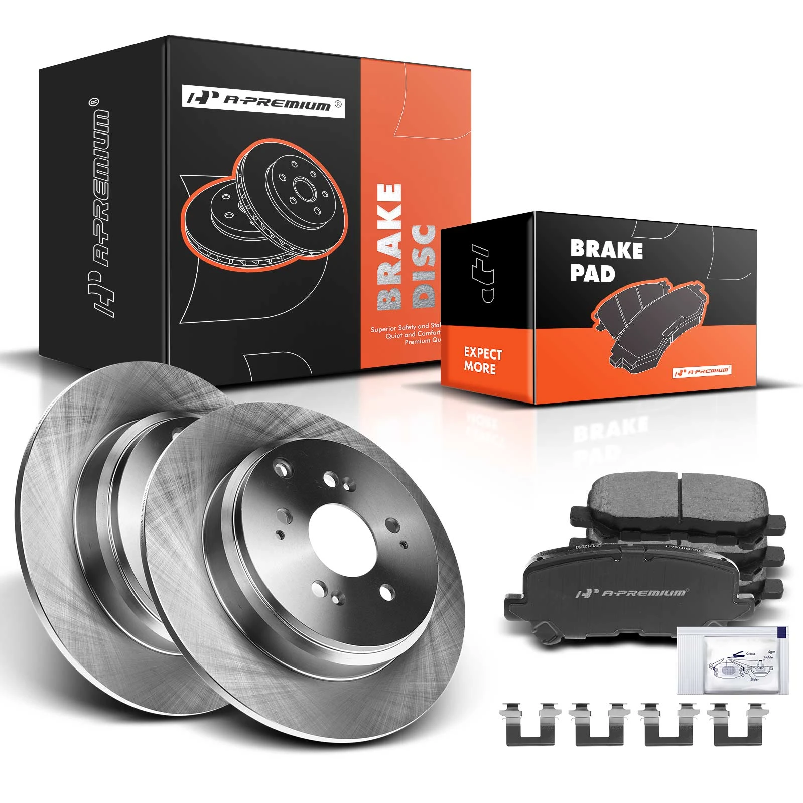 Rear Disc Brake Rotors & Ceramic Brake Pads