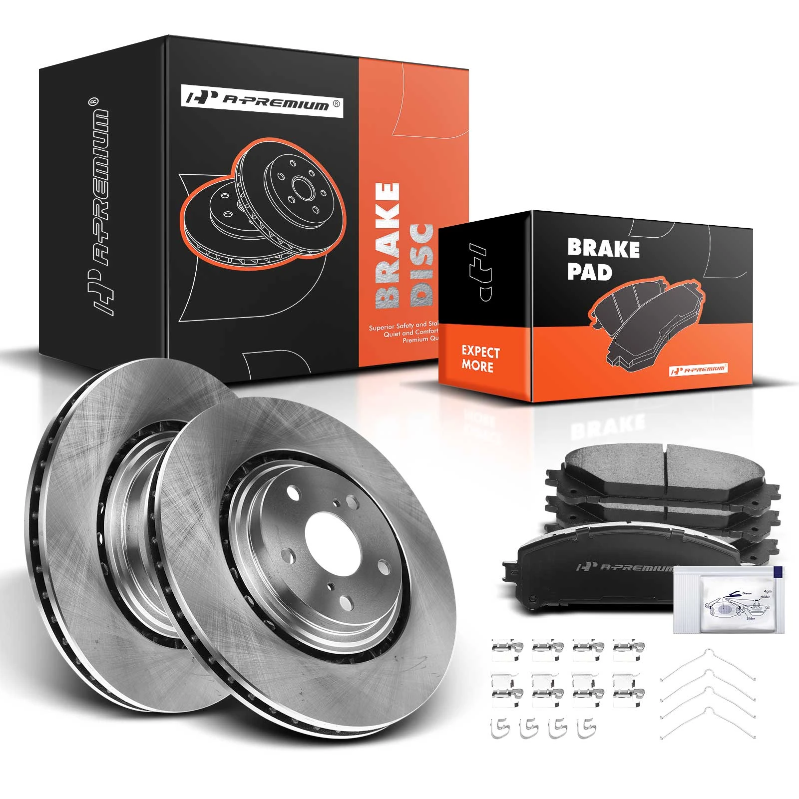 Front Disc Brake Rotors & Ceramic Brake Pads
