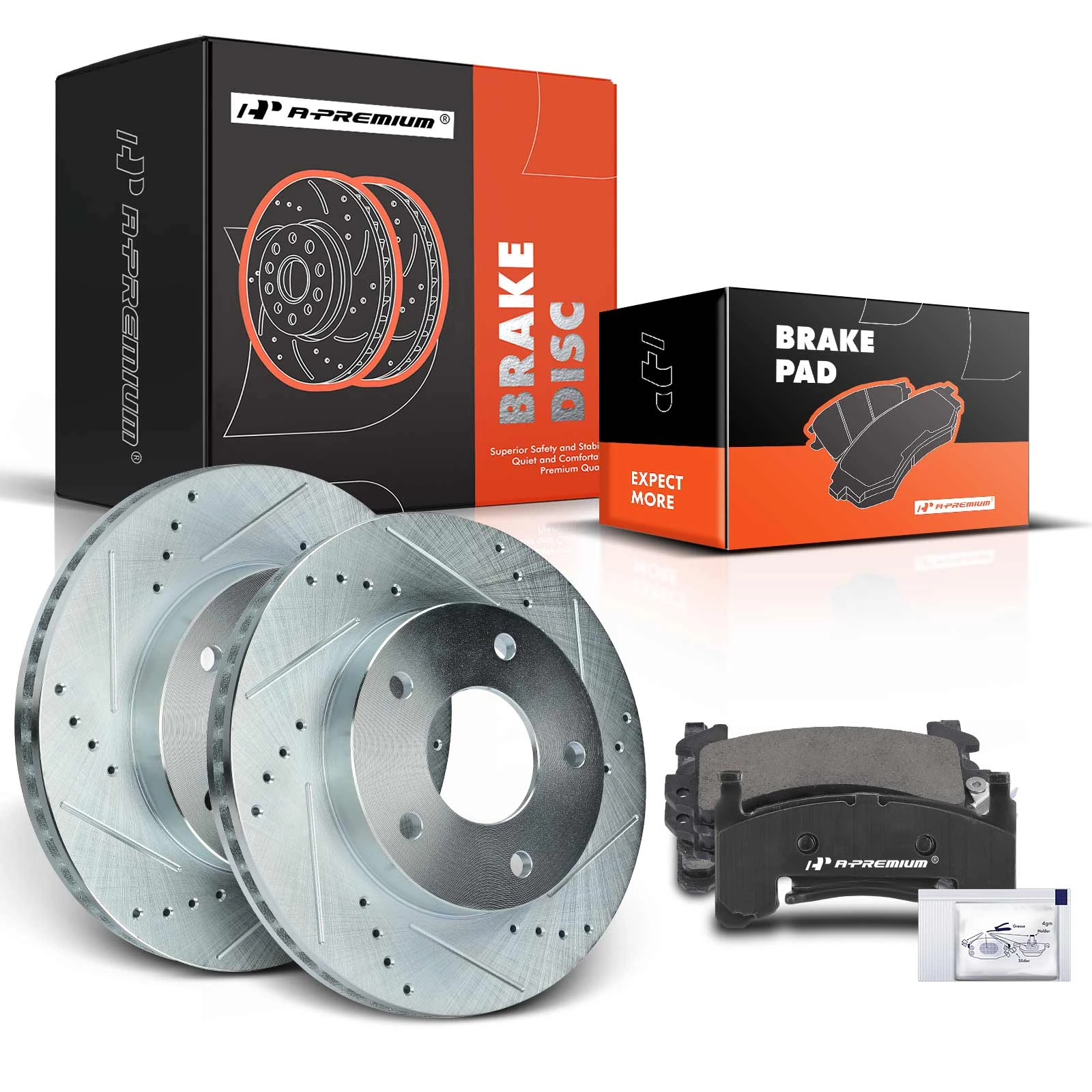 Drilled Rotors & Ceramic Brake Pads