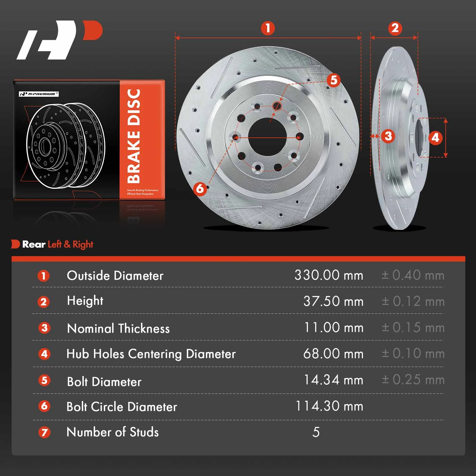 Bendix Premium Drum And Rotor PRT5232 Front Brake Rotor - View #10