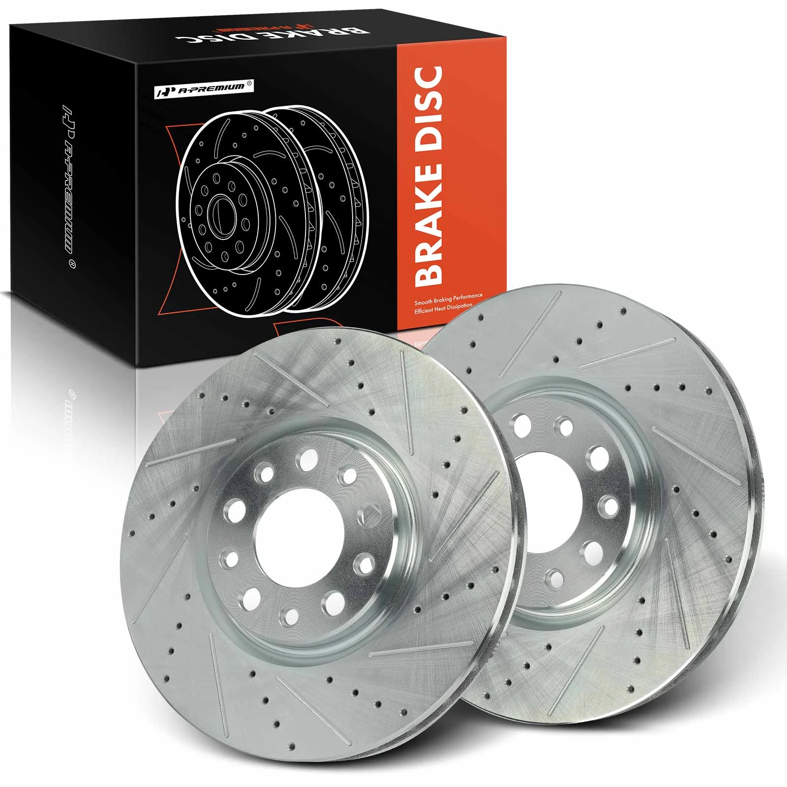 2 Pcs Front Drilled Brake Rotors for 2015-2022 Jeep Renegade