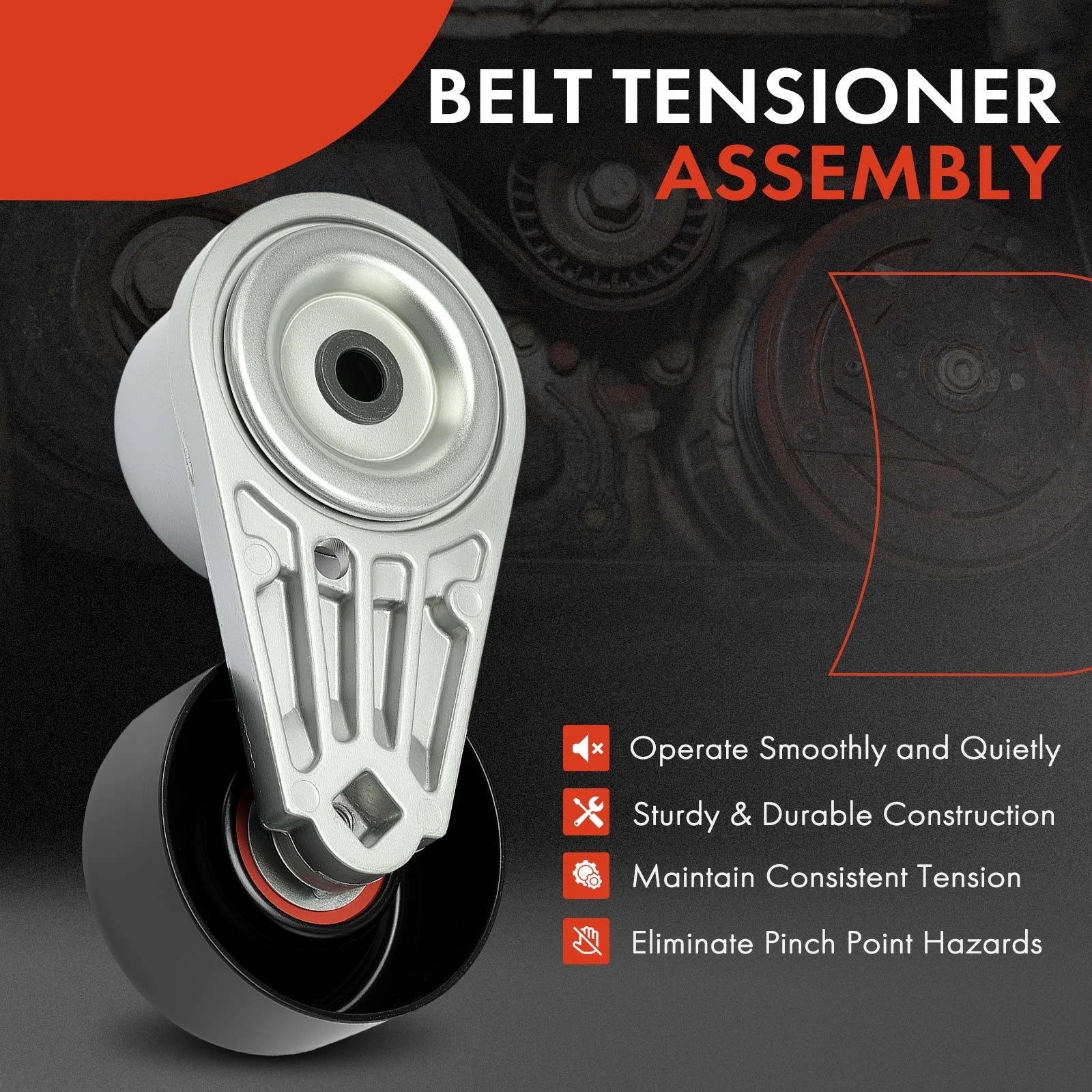 Belt Tensioner with Pulley for Nissan NV1500 NV2500 NV3500 Pathfinder Suzuki