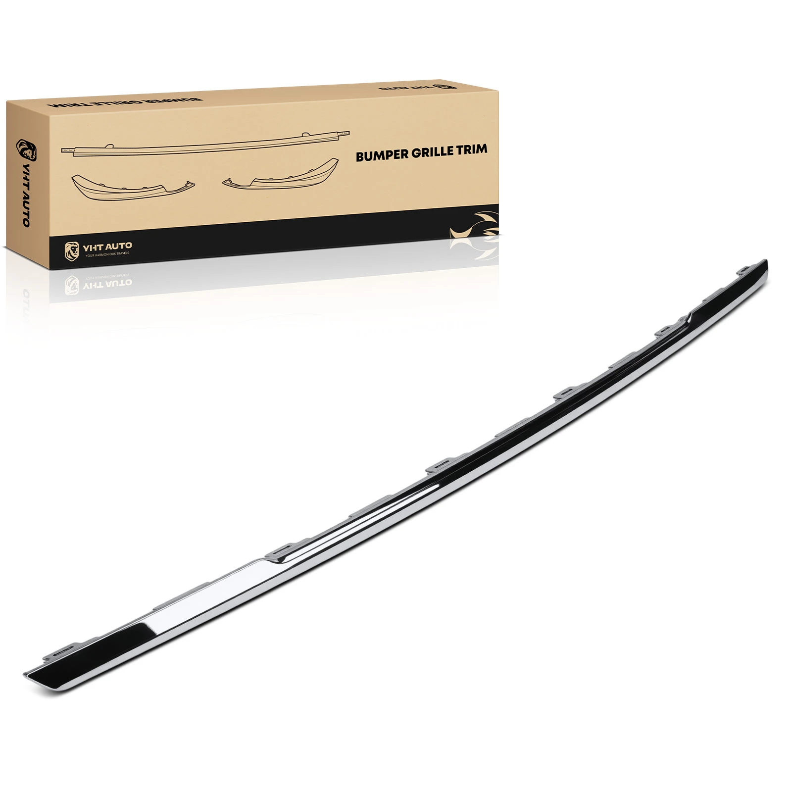 Rear Center Chrome Bumper Molding for 2019-2023 Jeep Cherokee