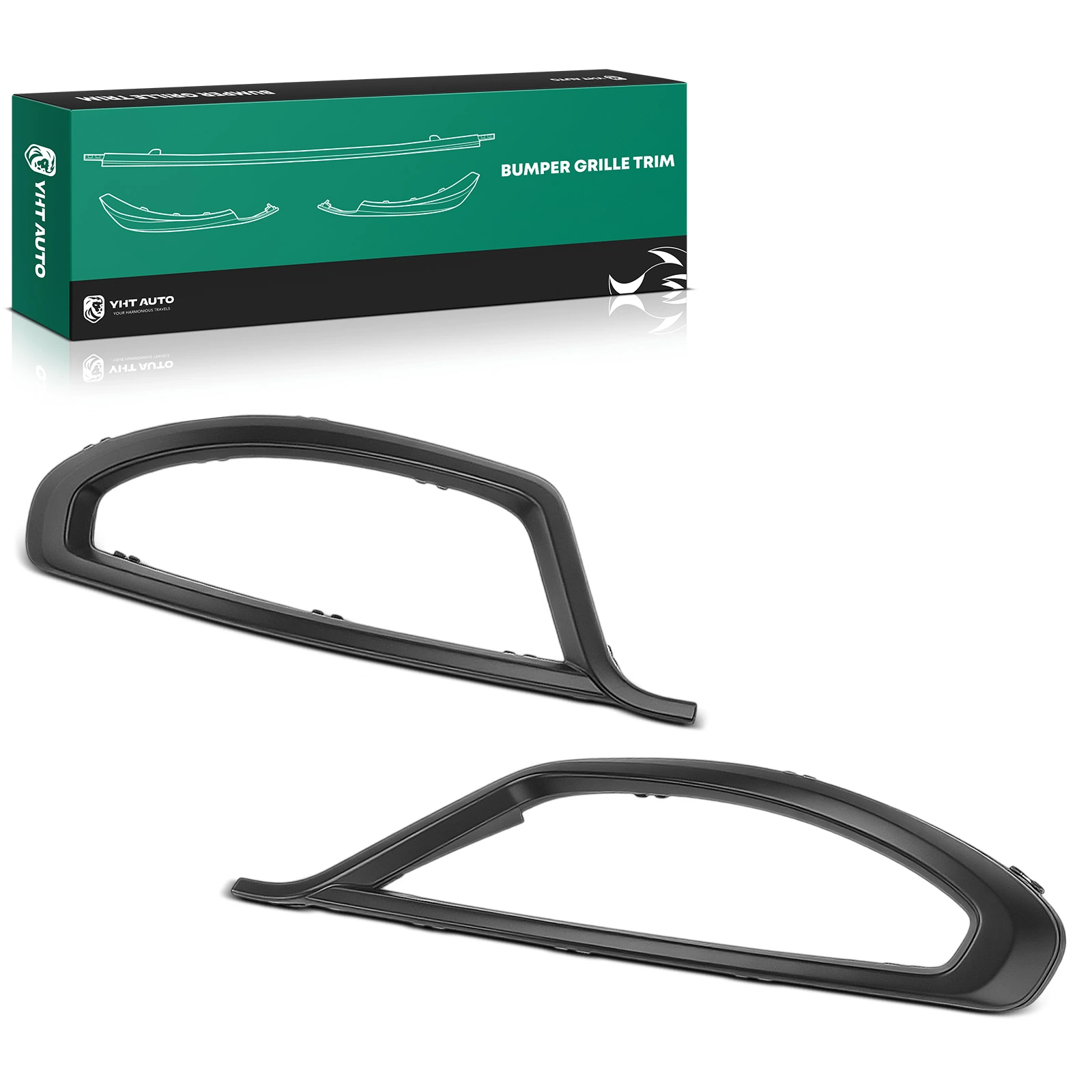 2 Pcs Front Driver & Passenger Fog Light Trim for 2019-2023 Jeep Cherokee