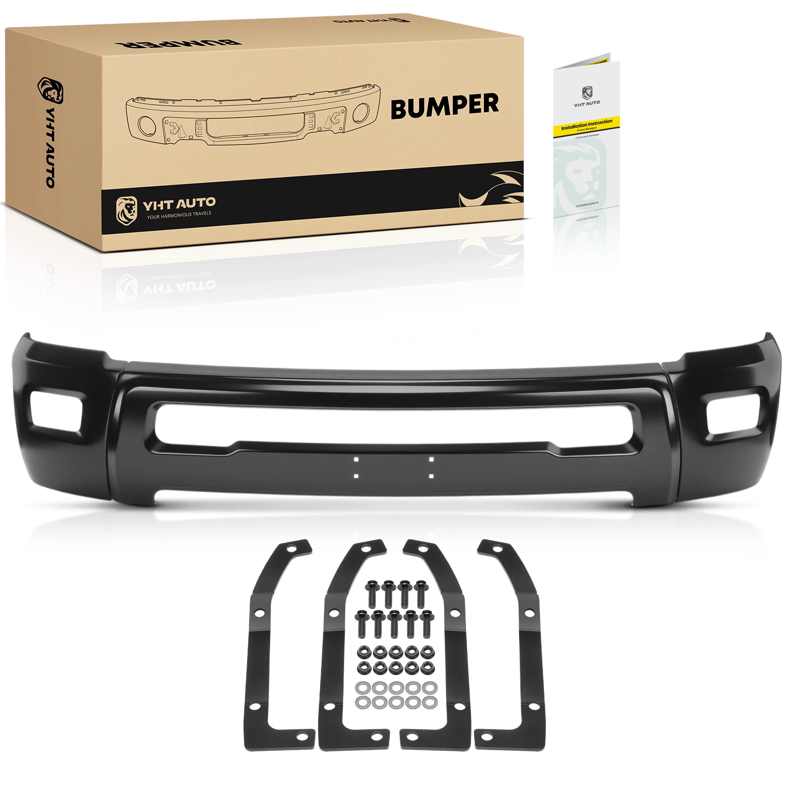 Front Bumper Face Bar with Fog Light Holes