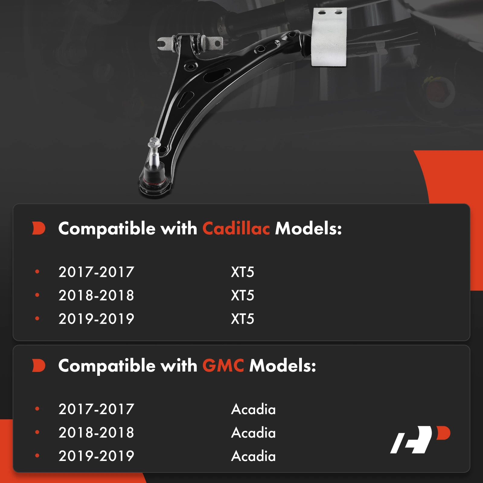 1-Pc Control Arm and Ball Joint Kit, Front Driver Lower with Ball Joint A-Premium APCA4324