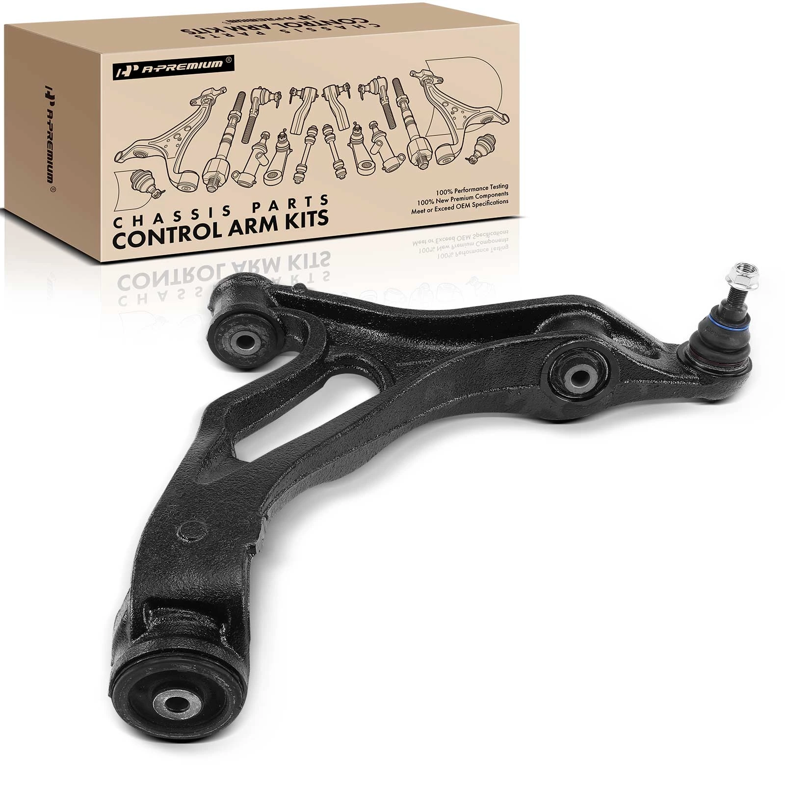 2003-2010 Porsche Cayenne 1-Pc Control Arm and Ball Joint Kit, Front Driver Lower with Ball Joint A-Premium APCA4398