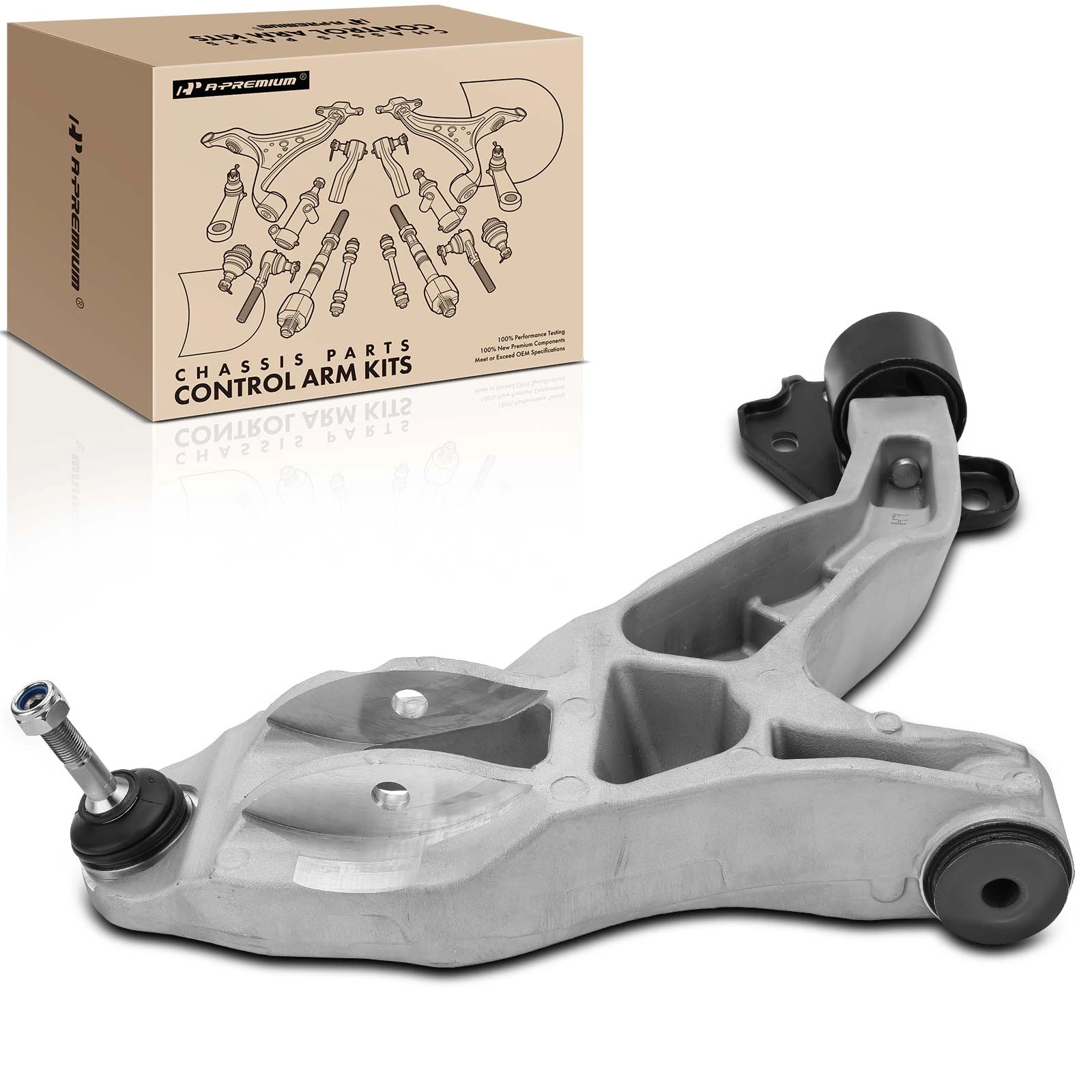 2003-2011 Lincoln Town Car 1pc Control Arm and Ball Joint Kit, Front Driver Lower with Ball Joint A-Premium APCA0492