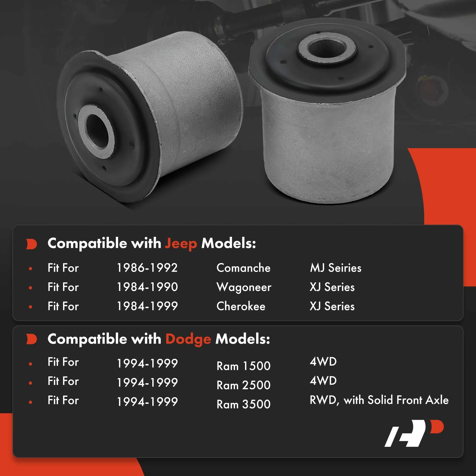 2-Pc Control Arm Bushing, Front Lower A-Premium APCA7403
