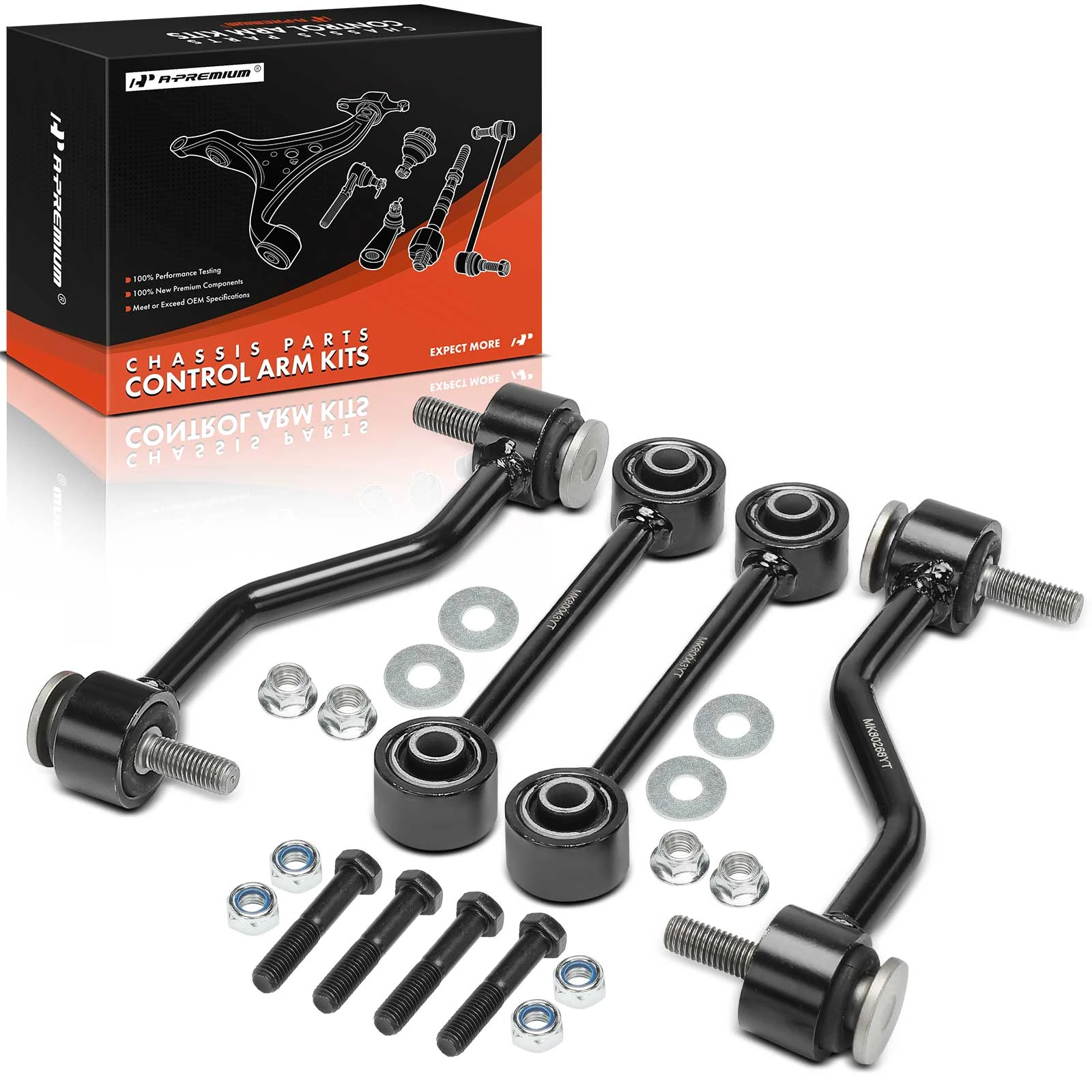 4 Pcs Front & Rear Sway Bar Link