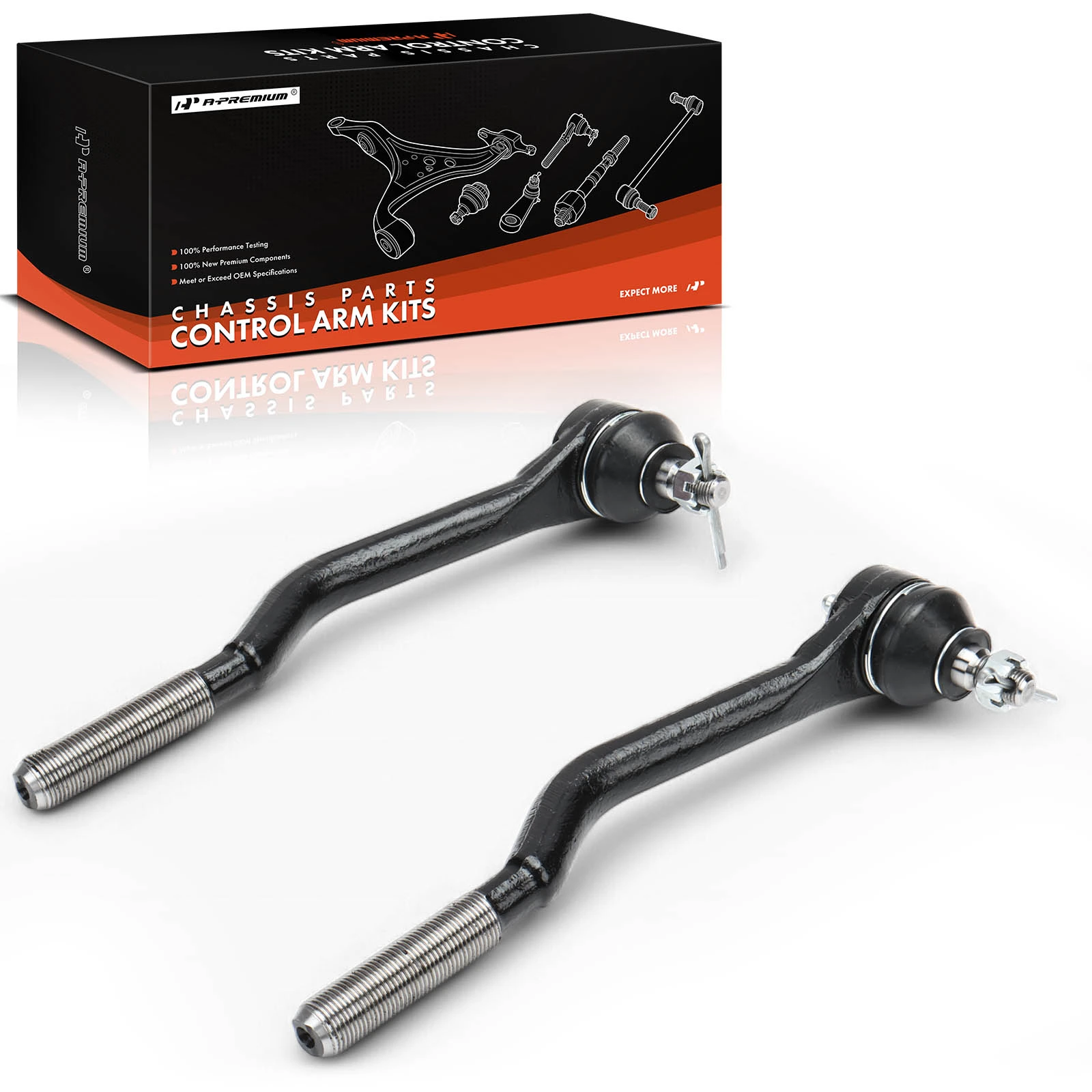 2 Pcs Front Inner Tie Rod End