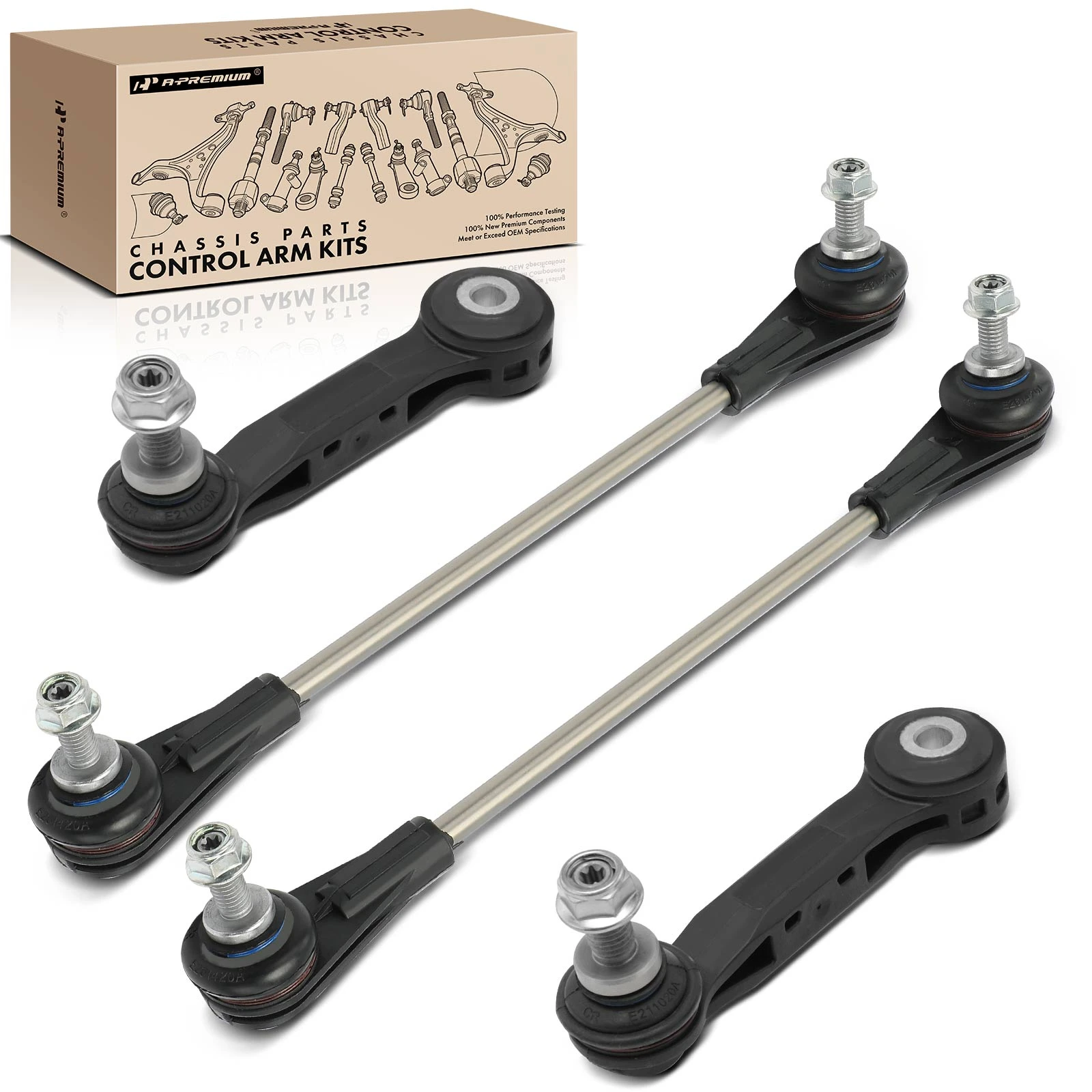 4 Pcs Front & Rear Sway Bar Link