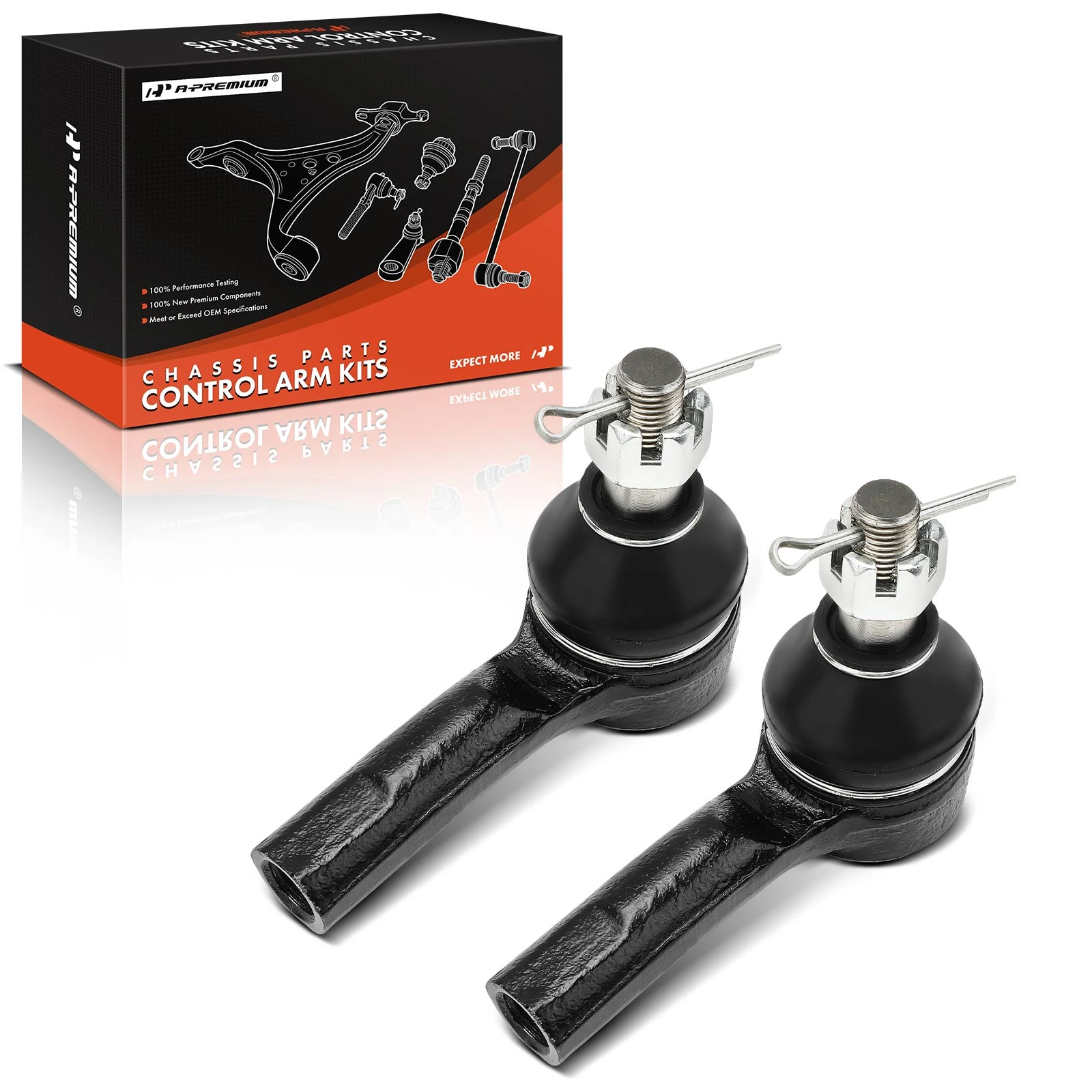 2 Pcs Front Inner Tie Rod End with Ball Joint