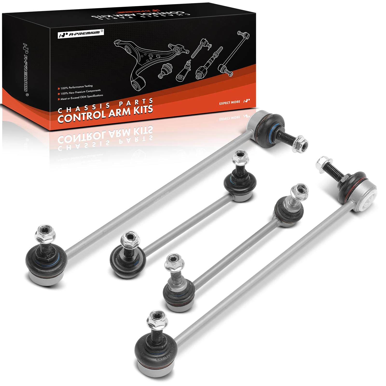 4 Pcs Front & Rear Sway Bar Link Kit