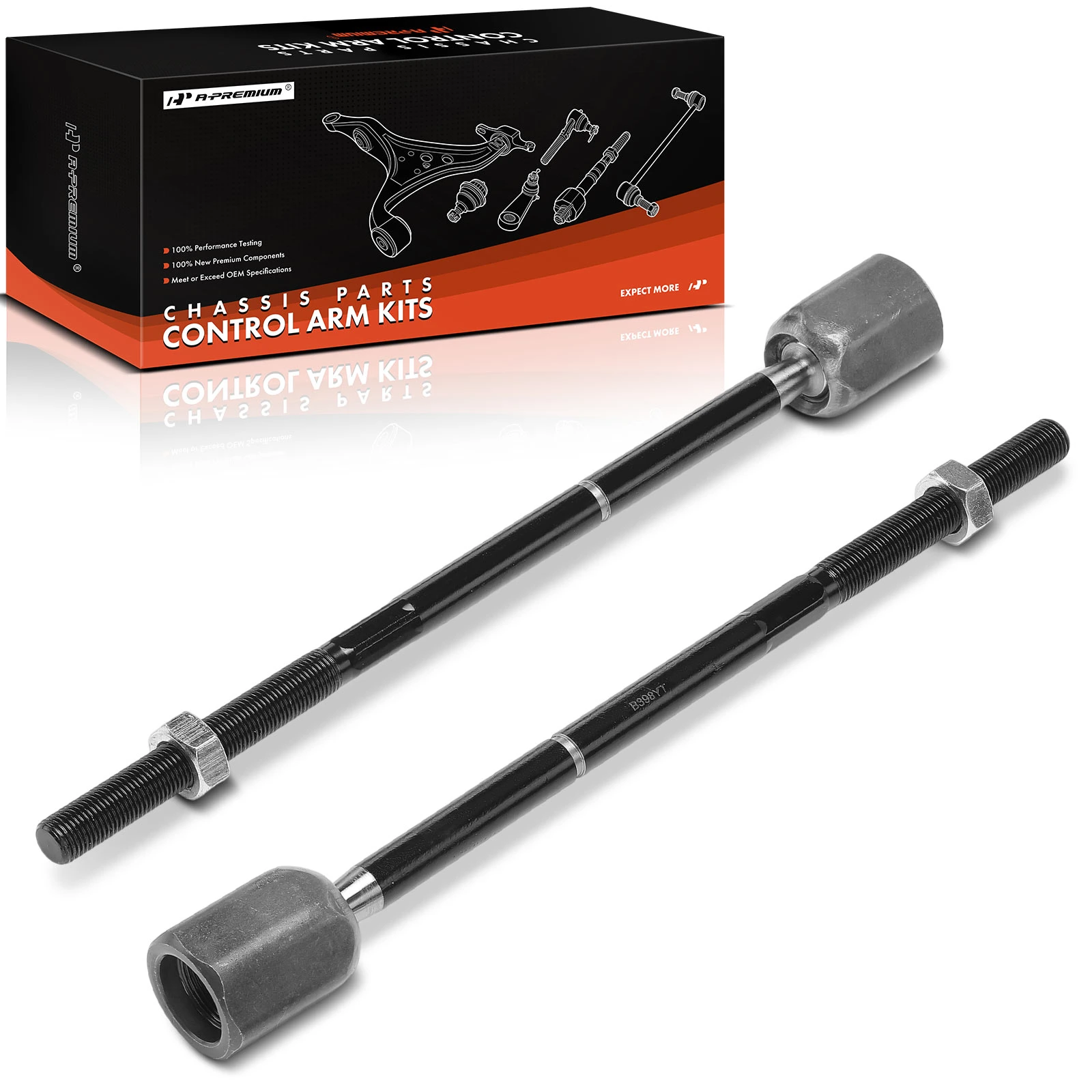 2 Pcs Front Inner Tie Rod End