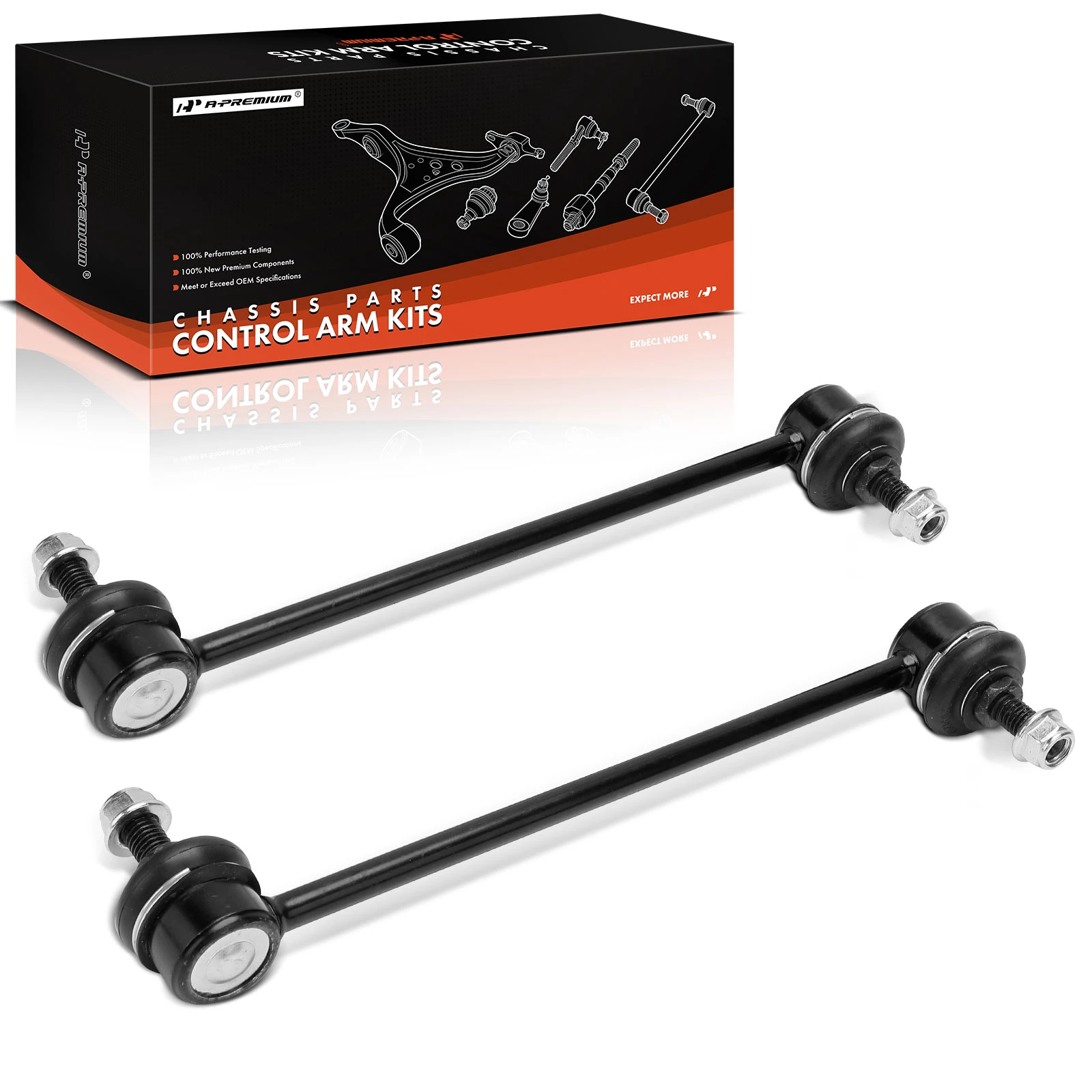 2 Pcs Front Driver & Passenger Sway Bar Link