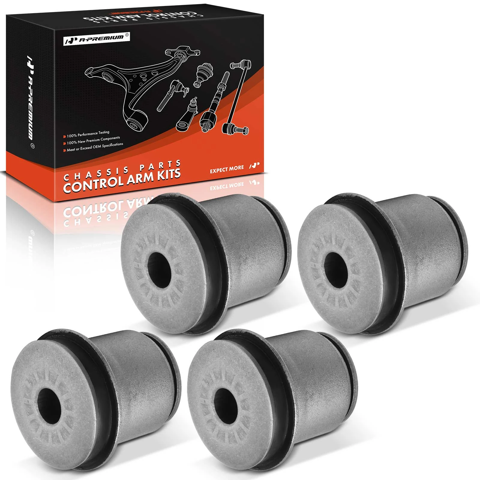 1989-2000 GMC K2500 4pc Control Arm Bushing, Front Upper A-Premium APCA7435