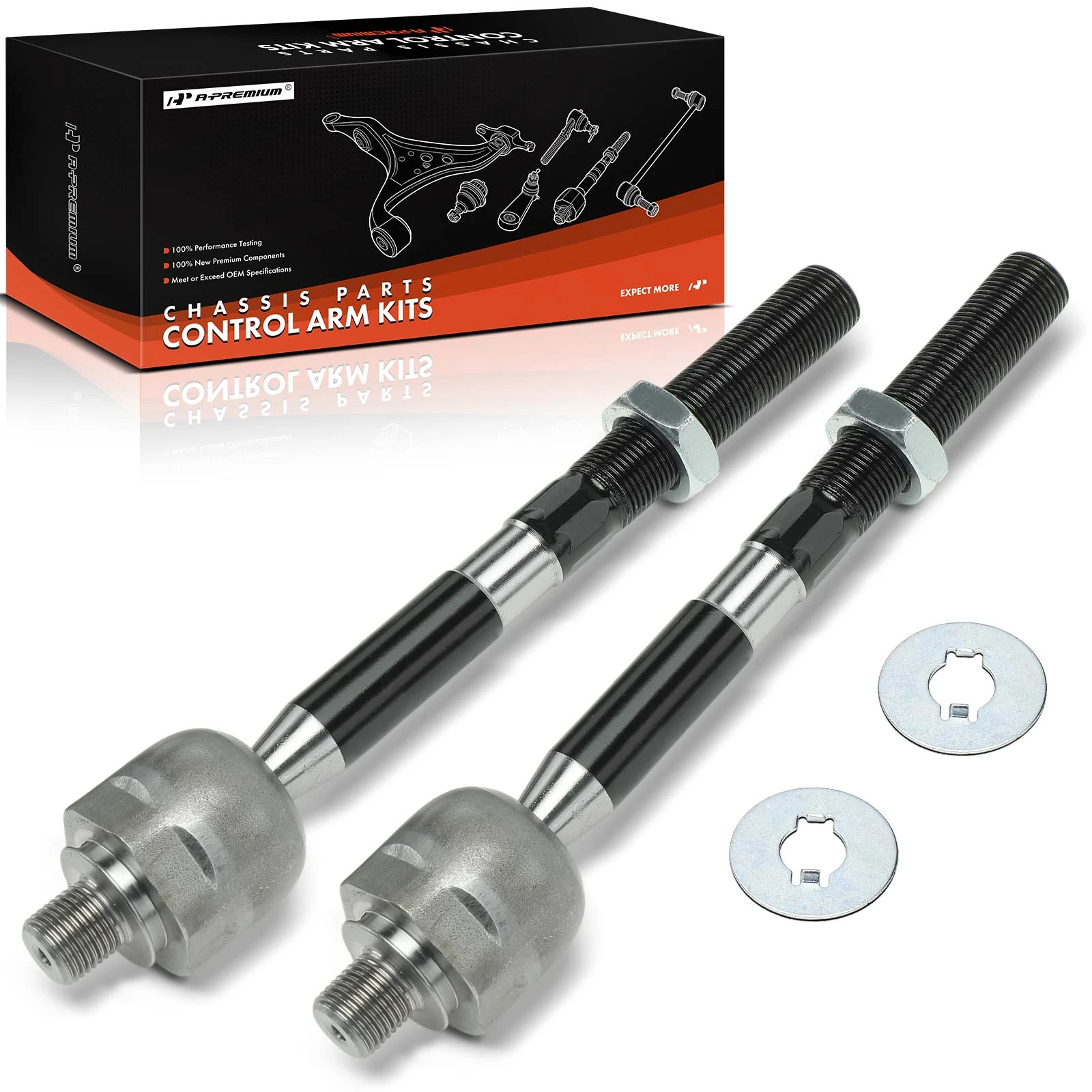 2 Pcs Front Inner Tie Rod End