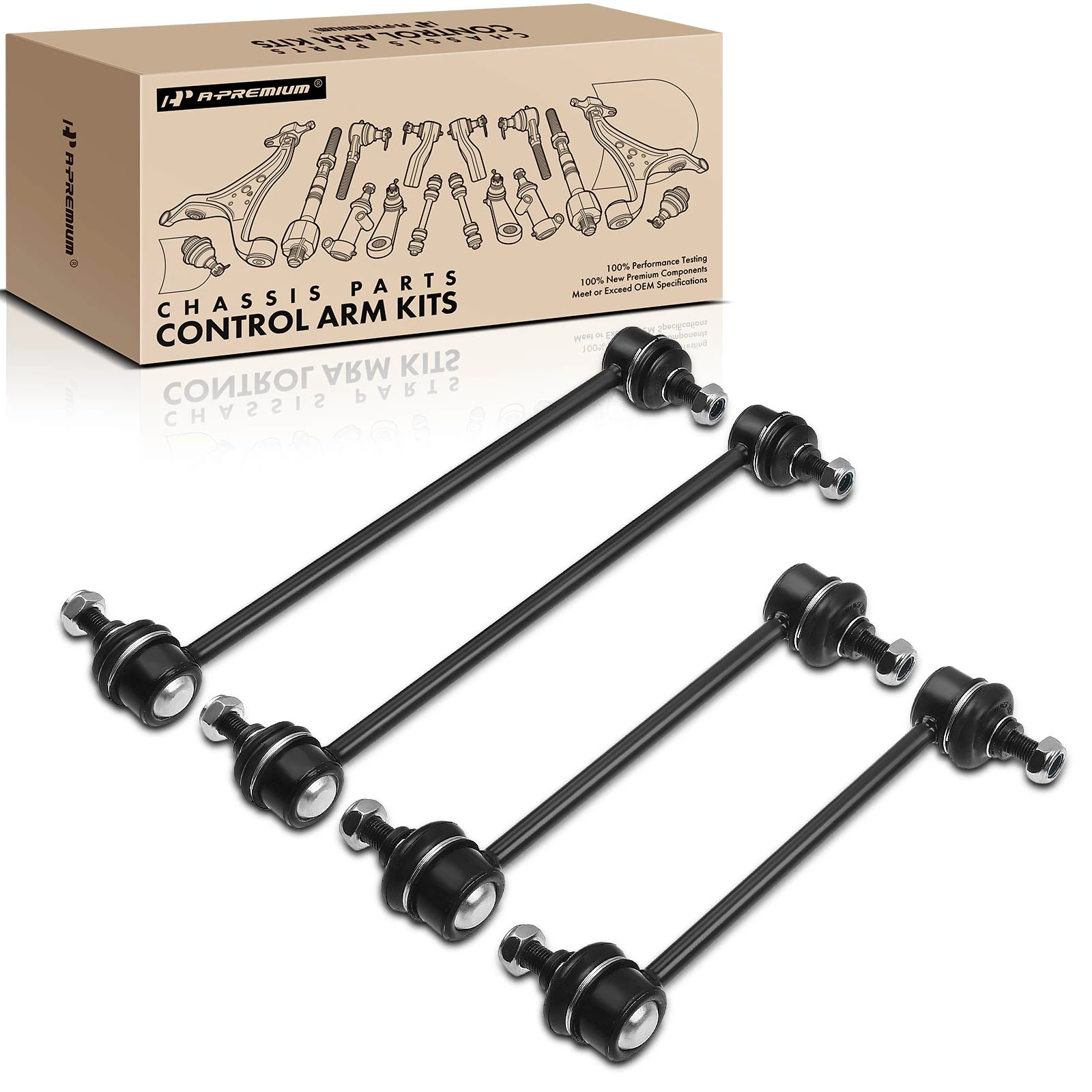 4 Pcs Front & Rear Stabilizer Sway Bar Link