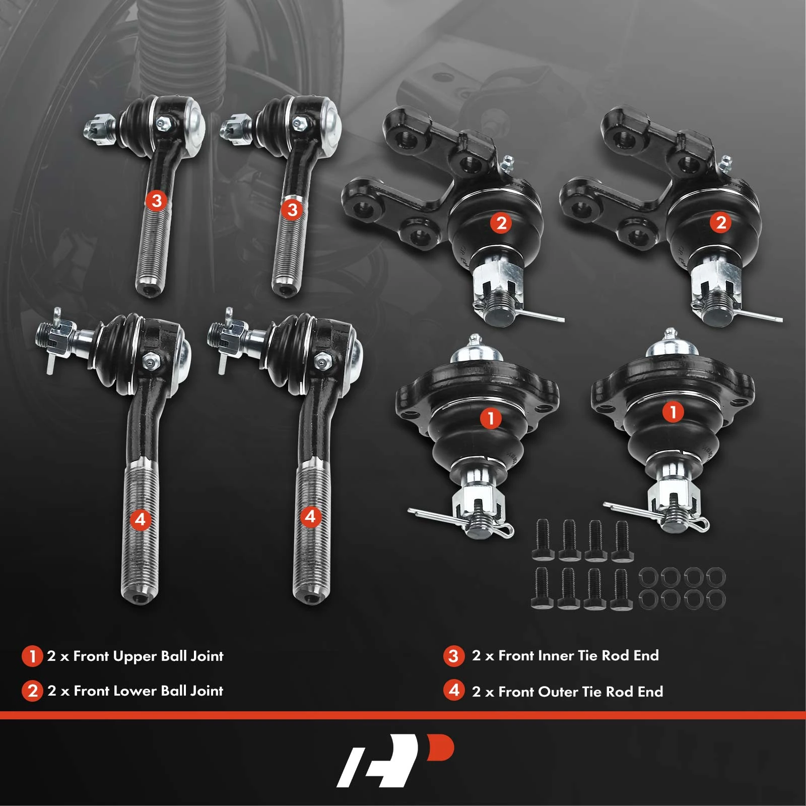 BOXI 9pcs Inner Tie Rod Ends Lower Ball Joints Outer Tie Rod Ends Upp 並行輸入品 Nissan Frontier Ball Joint 1995 Nissan Truck Parts BOXI 9pcs Inner