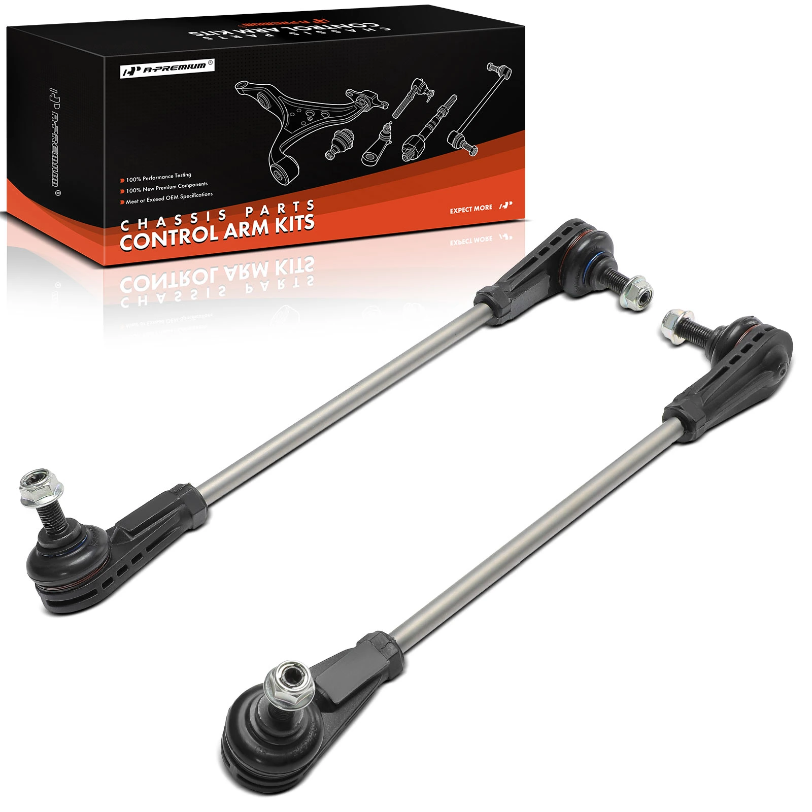 2 Pcs Front Driver & Passenger Sway Bar Link