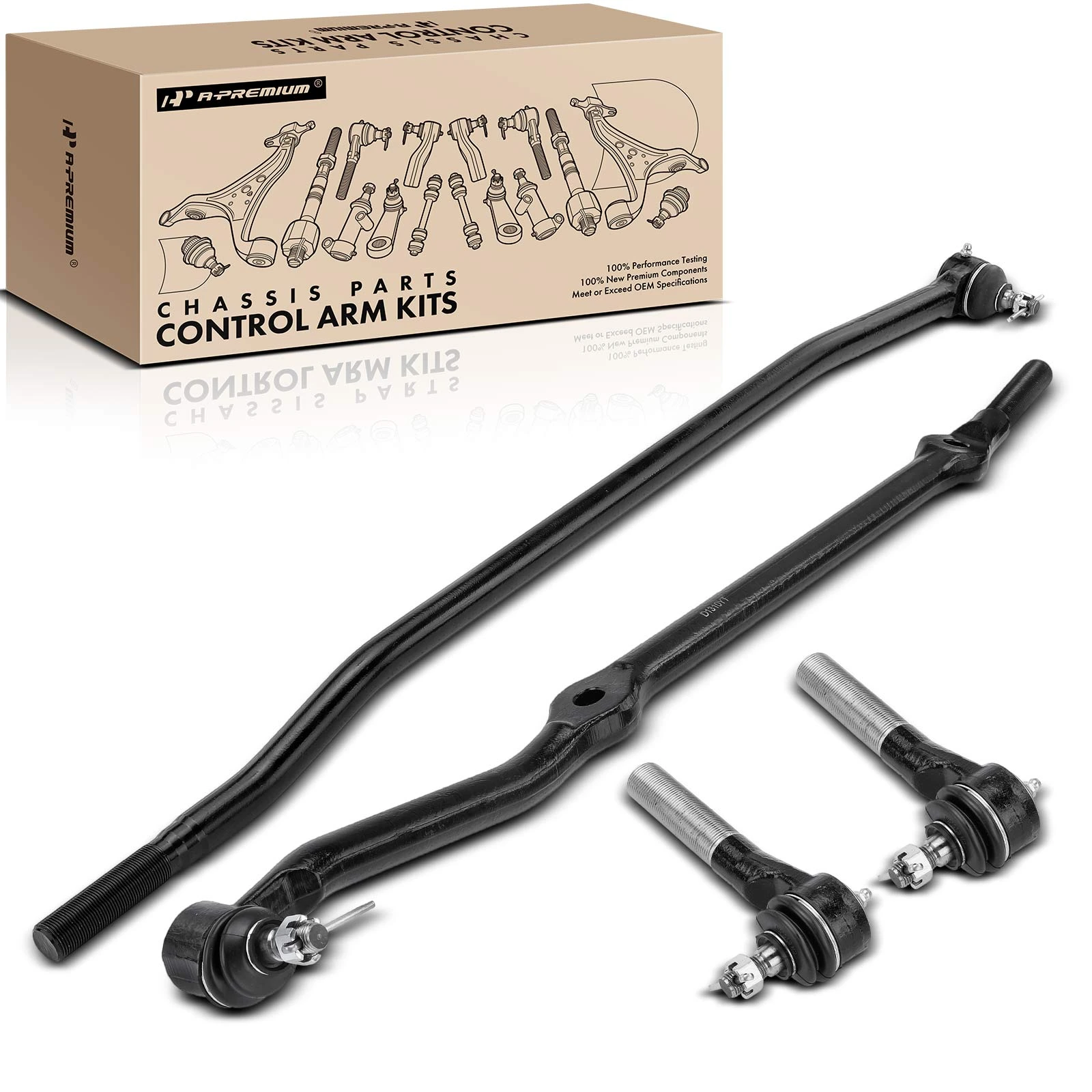 4 Pcs Inner & Outer Tie Rod End