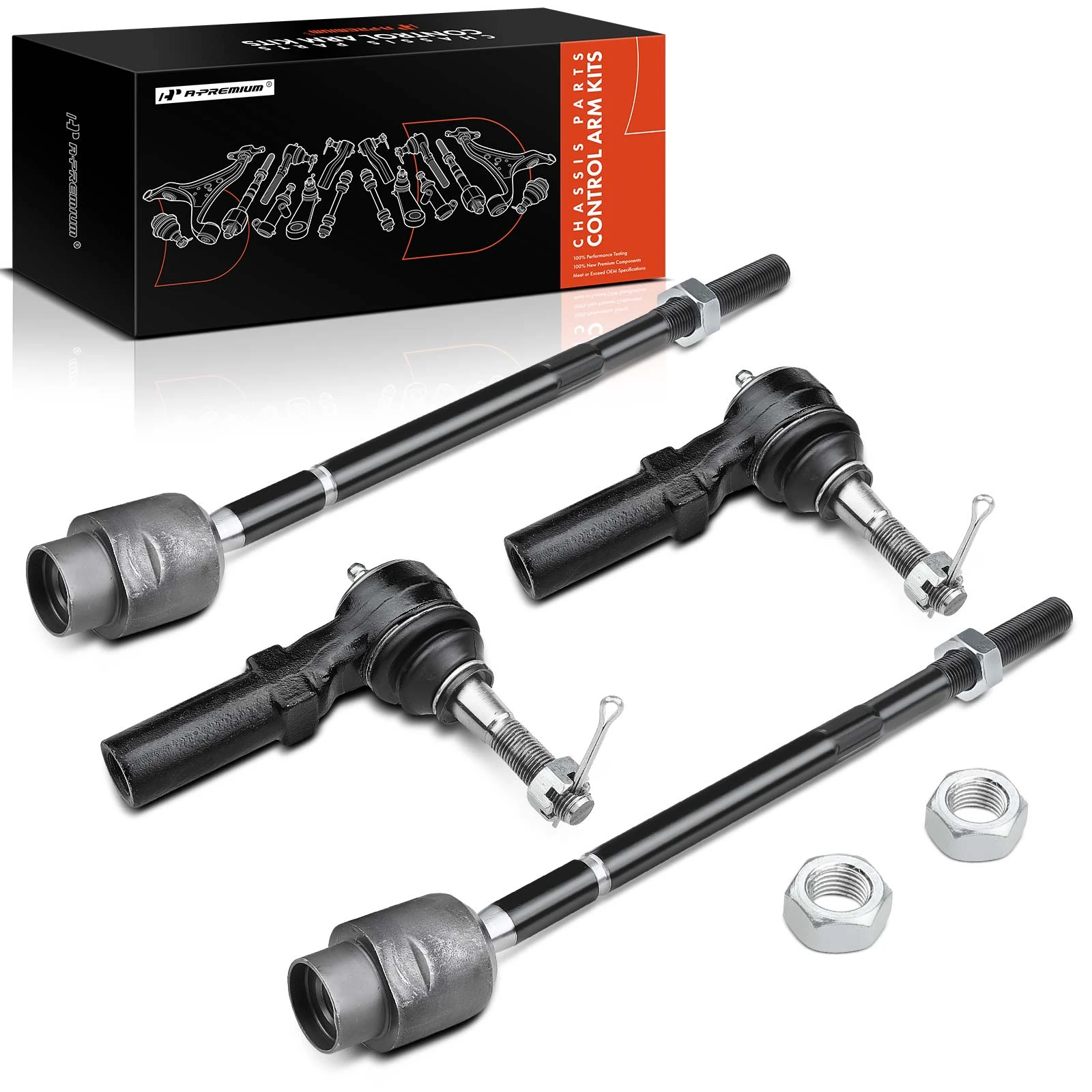 4 Pcs Inner & Outer Tie Rod End for Chevrolet Lumina Monte Carlo Buick Pontiac Olds