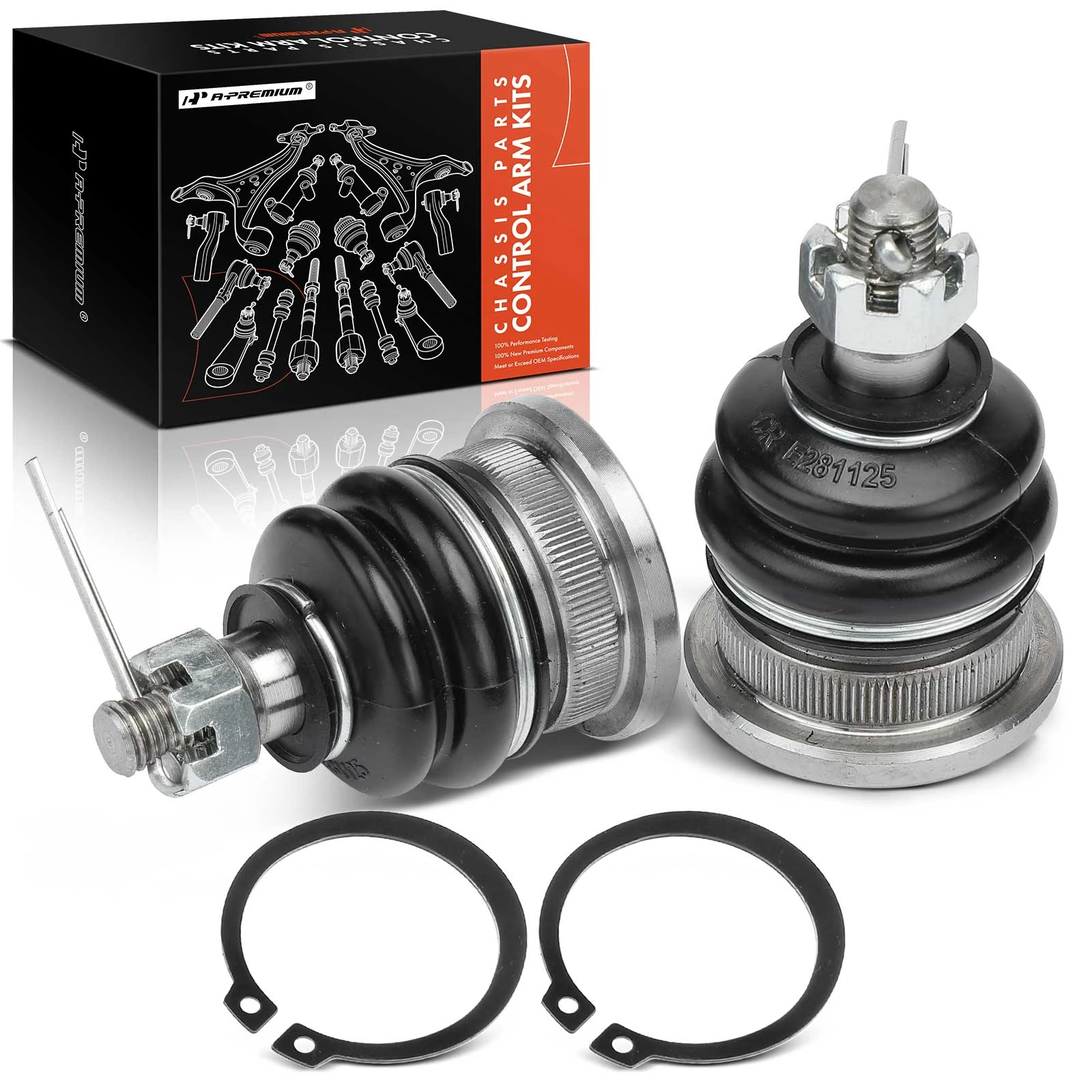 2 Pcs Front Upper Ball Joints