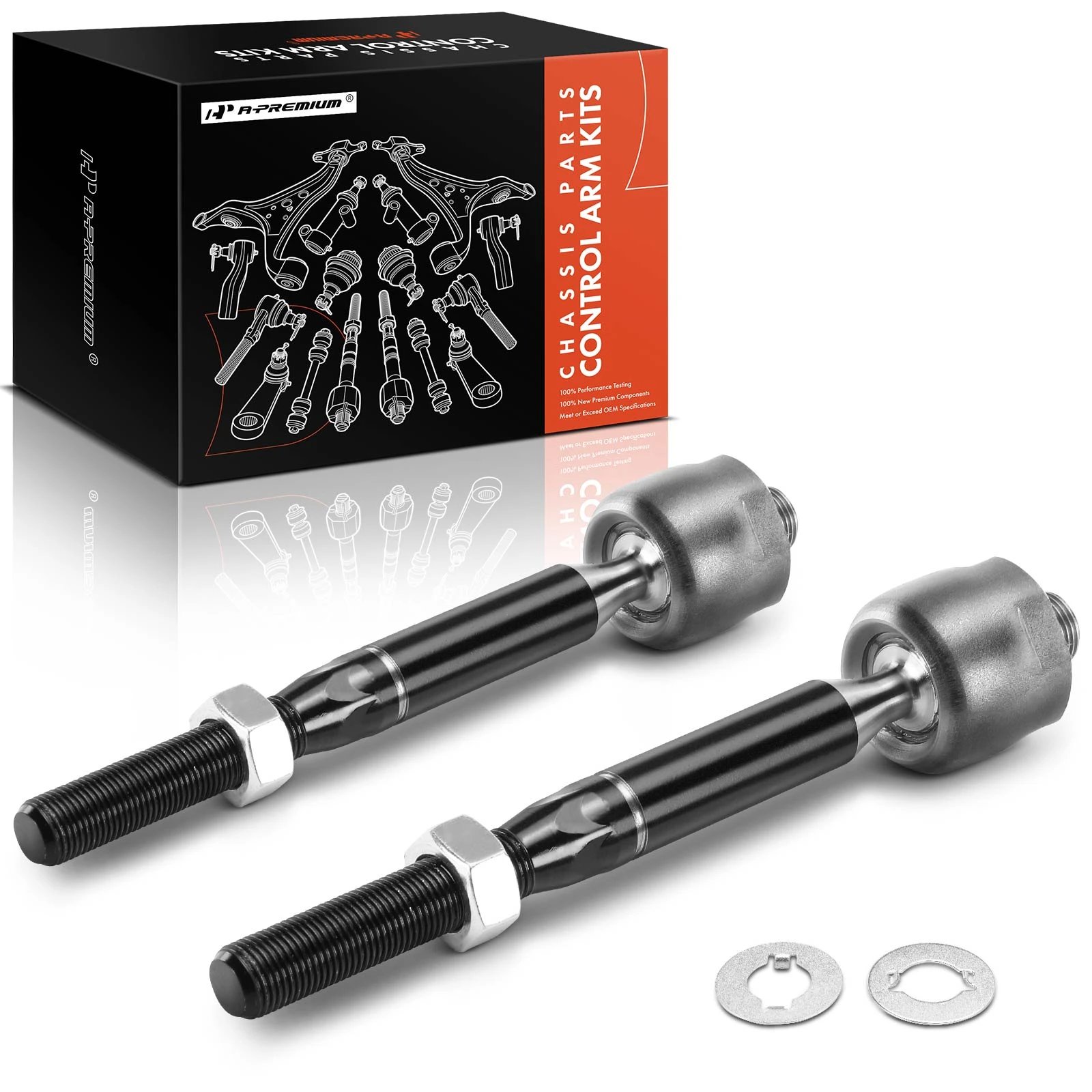 2 Pcs Front Inner Tie Rod End