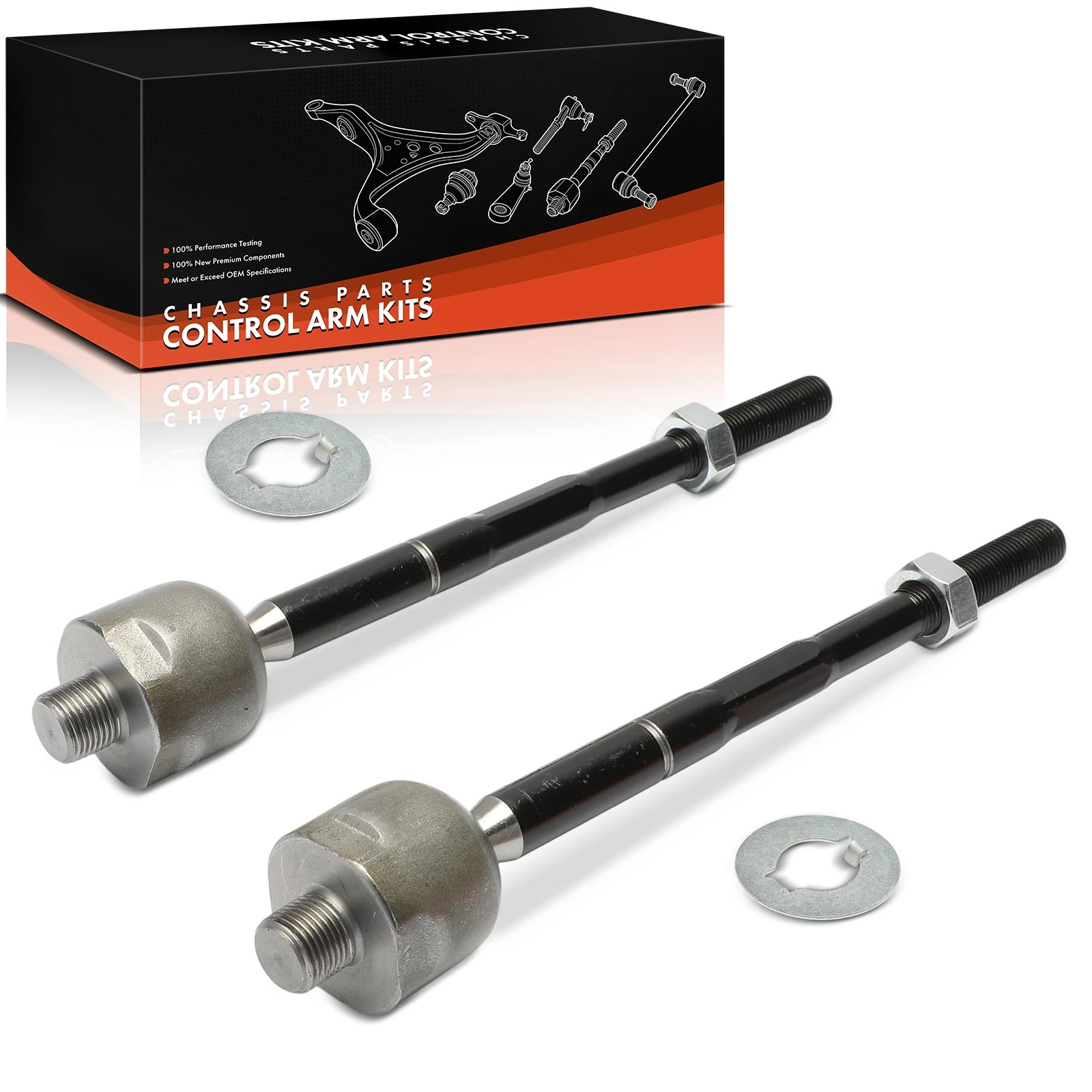 2 Pcs Front Inner Tie Rod End