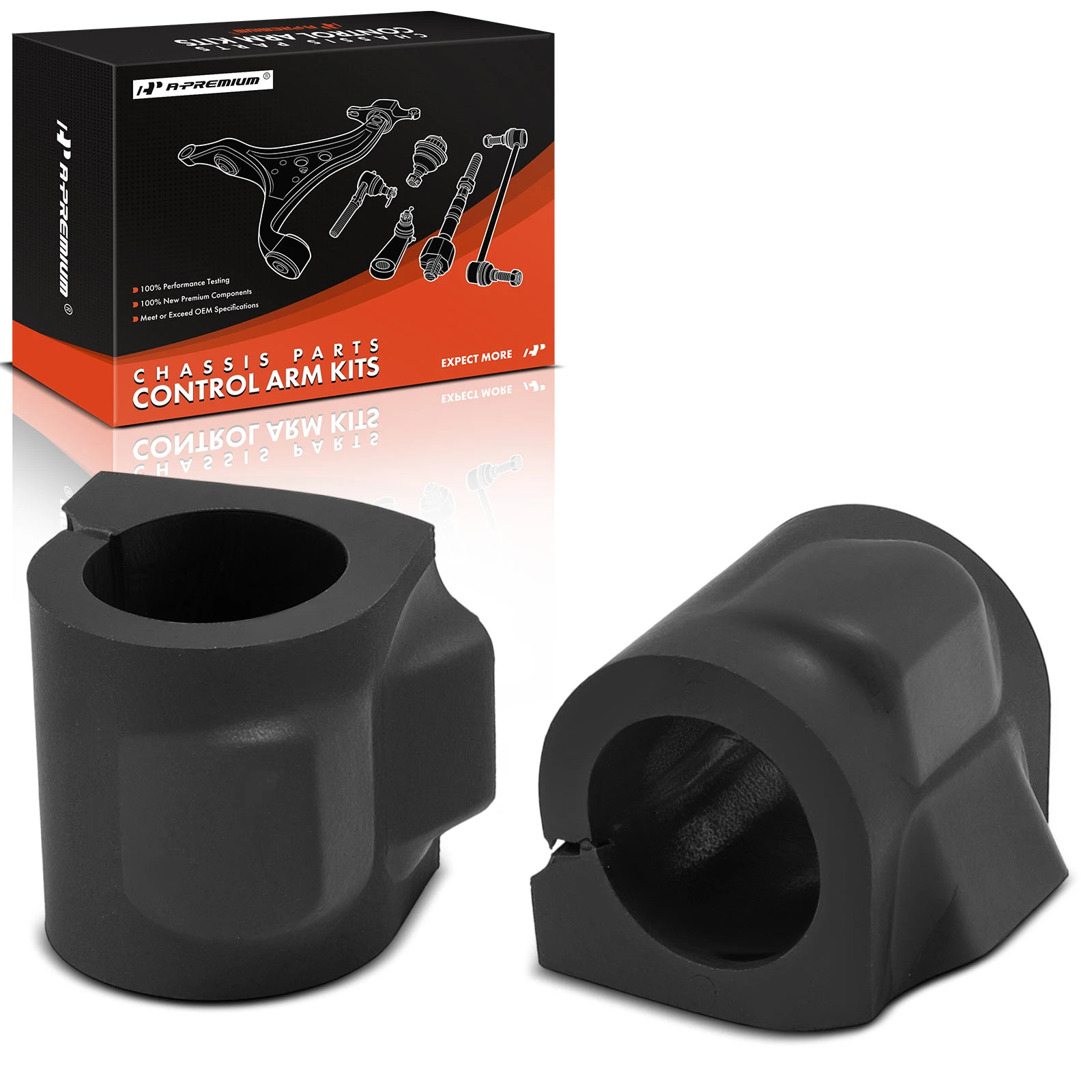 2 Pcs Front Driver & Passenger Sway Bar Bushing Stabilizer