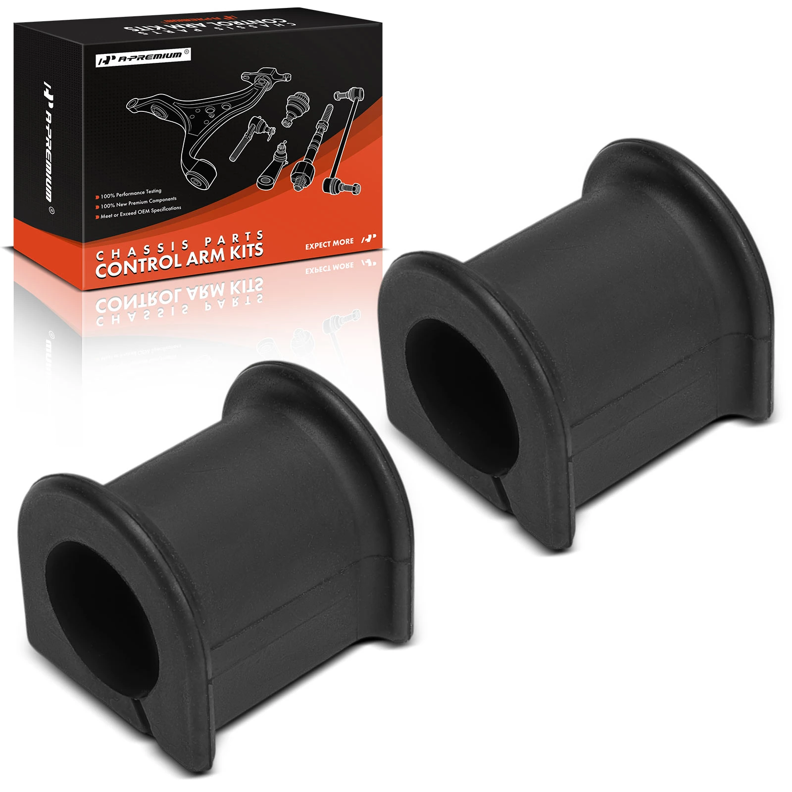 2-Pc Stabilizer Bar Bushing, Front To Frame A-Premium APCA9677