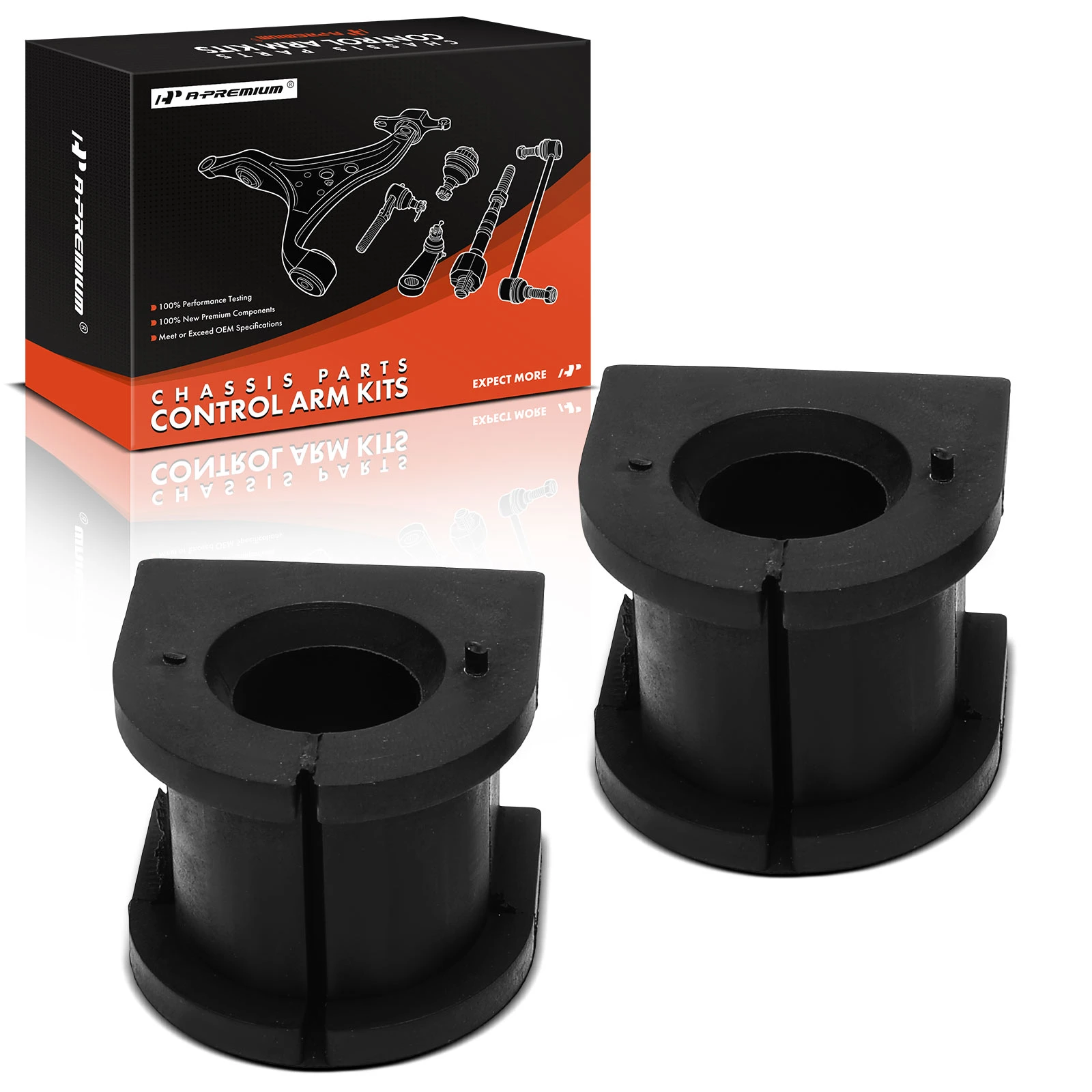 2008-2017 Mitsubishi Lancer 2-Pc Sway Bar Bushing, Rear Driver & Passenger A-Premium APCA9695