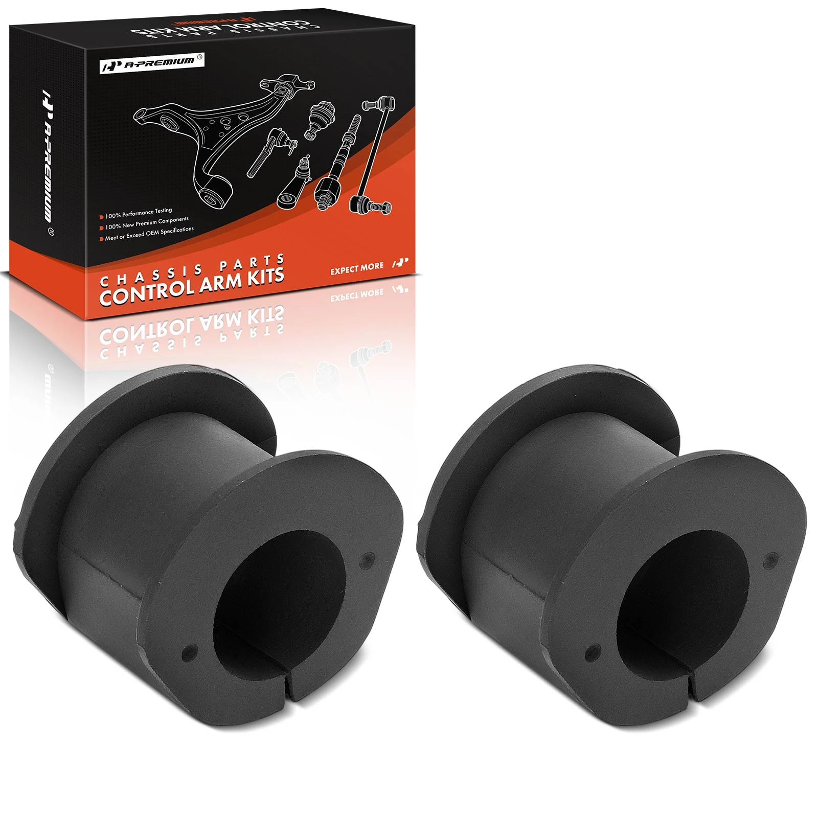 2-Pc Stabilizer Bar Bushing, Front To Frame A-Premium APCA9726