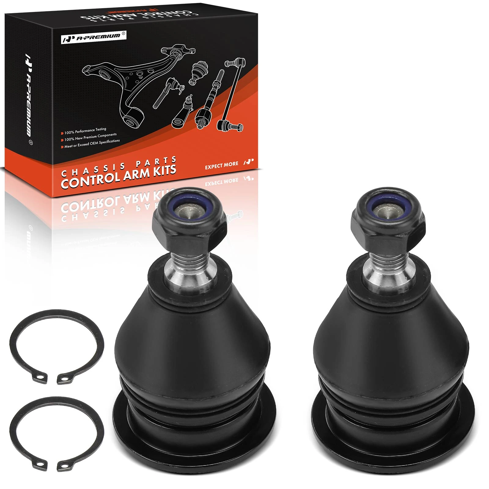 2 Pcs Front Upper Ball Joint Assembly