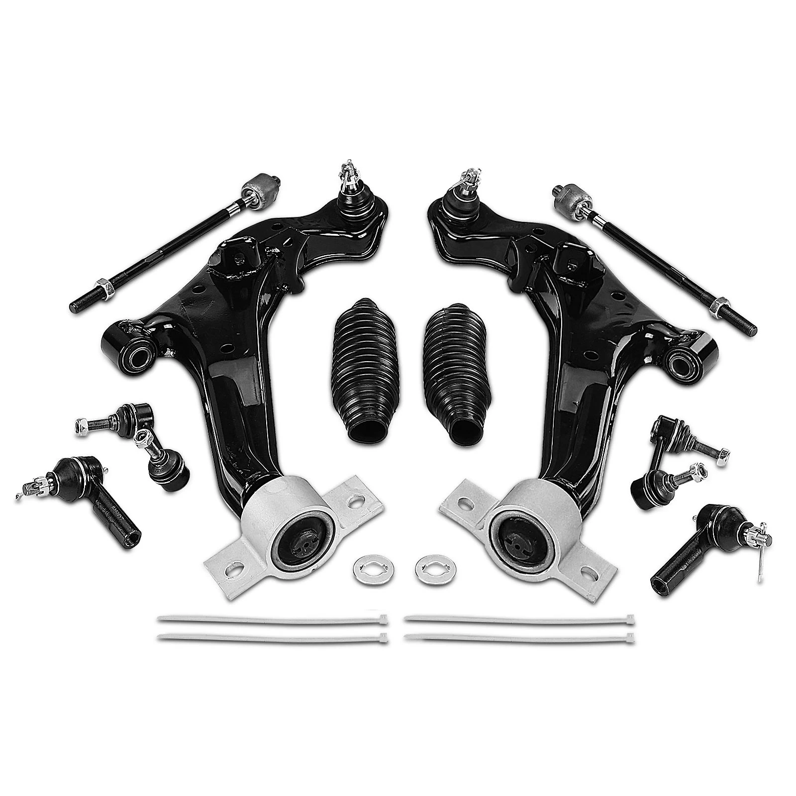 10 Pcs Front Control Arm with Ball Joint Sway Bar Link