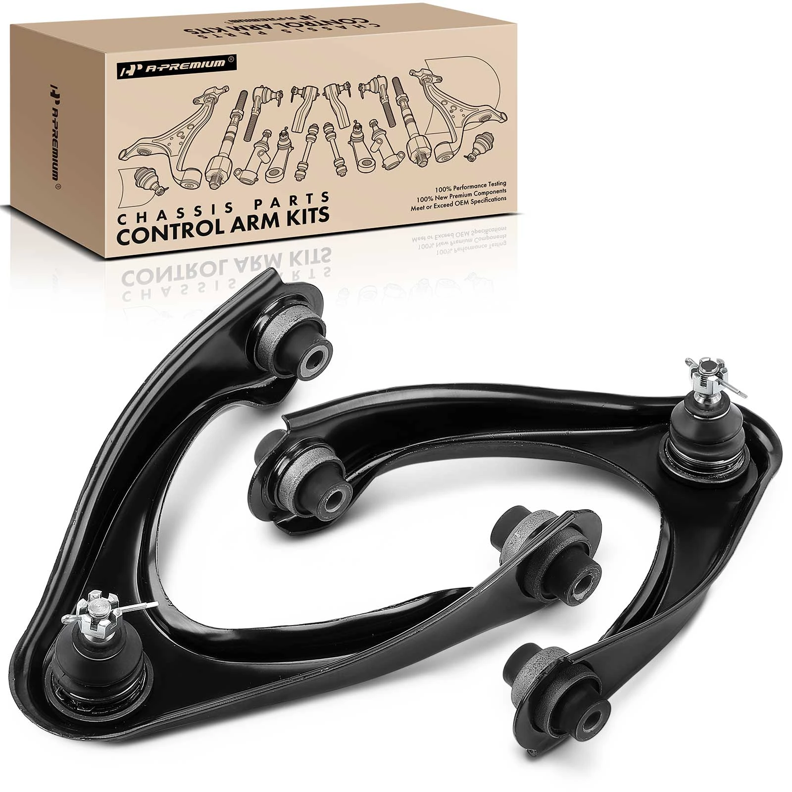 2 Pcs Front Upper Control Arm & Ball Joint Assembly