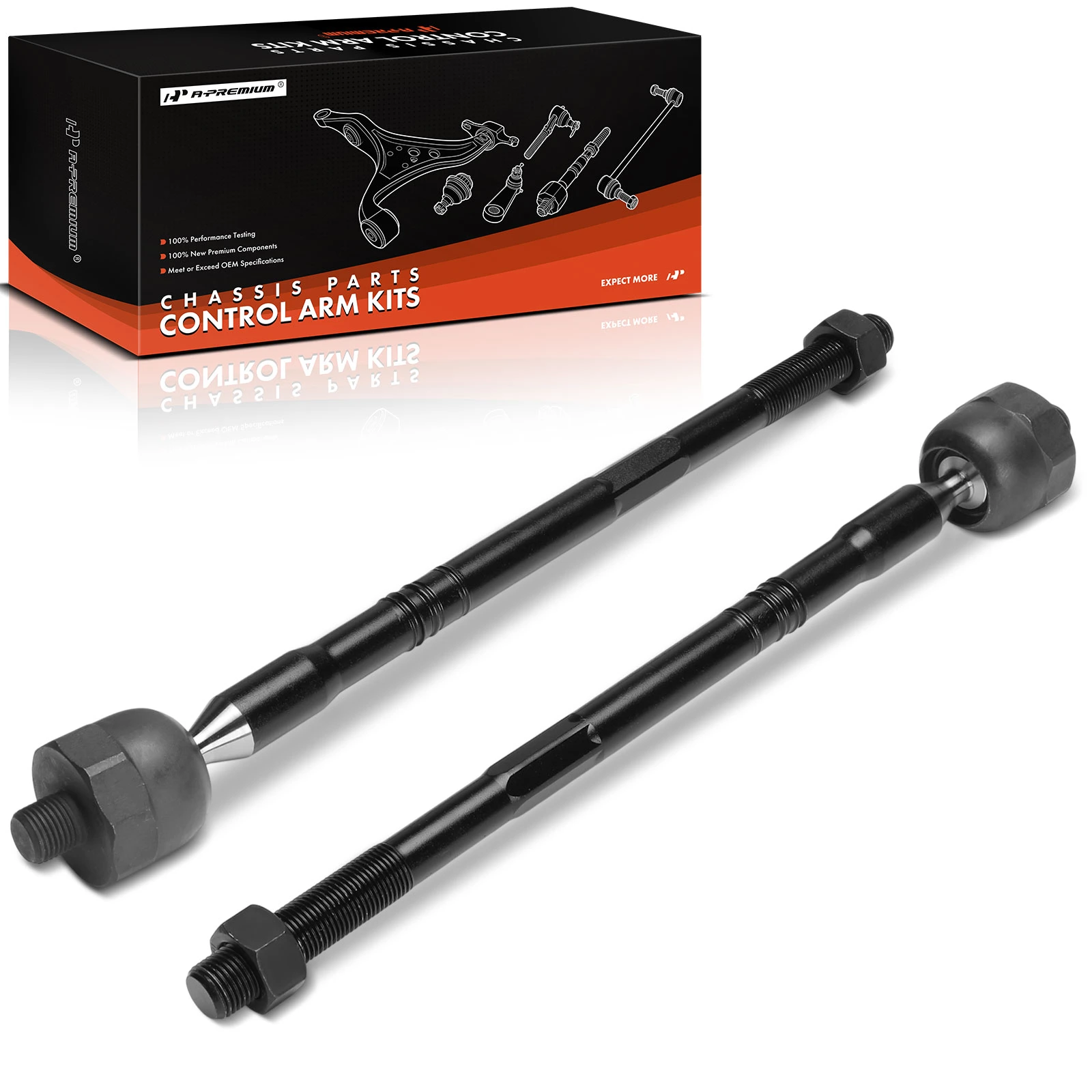 2 Pcs Front Inner Tie Rod End