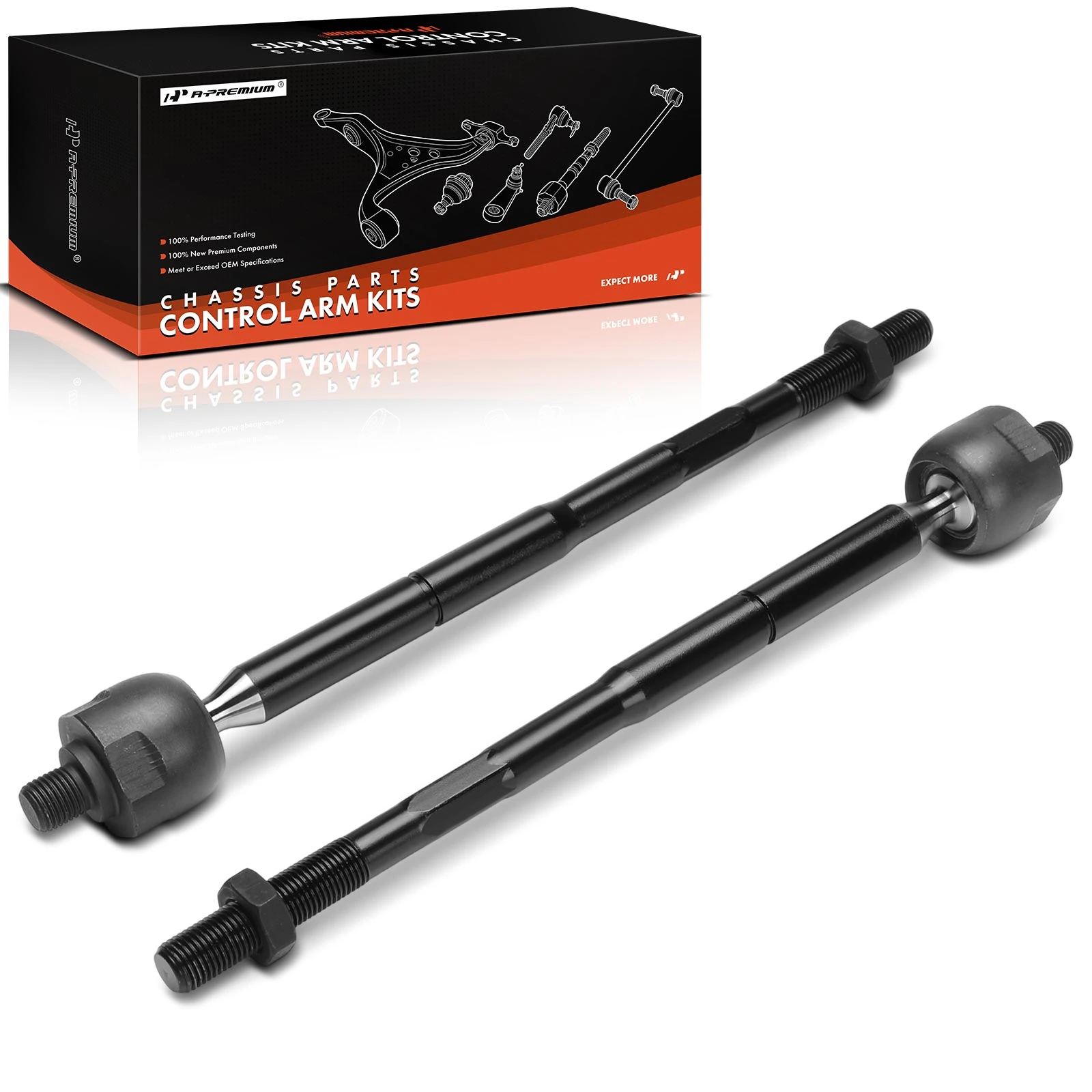 2 Pcs Front Inner Tie Rod End