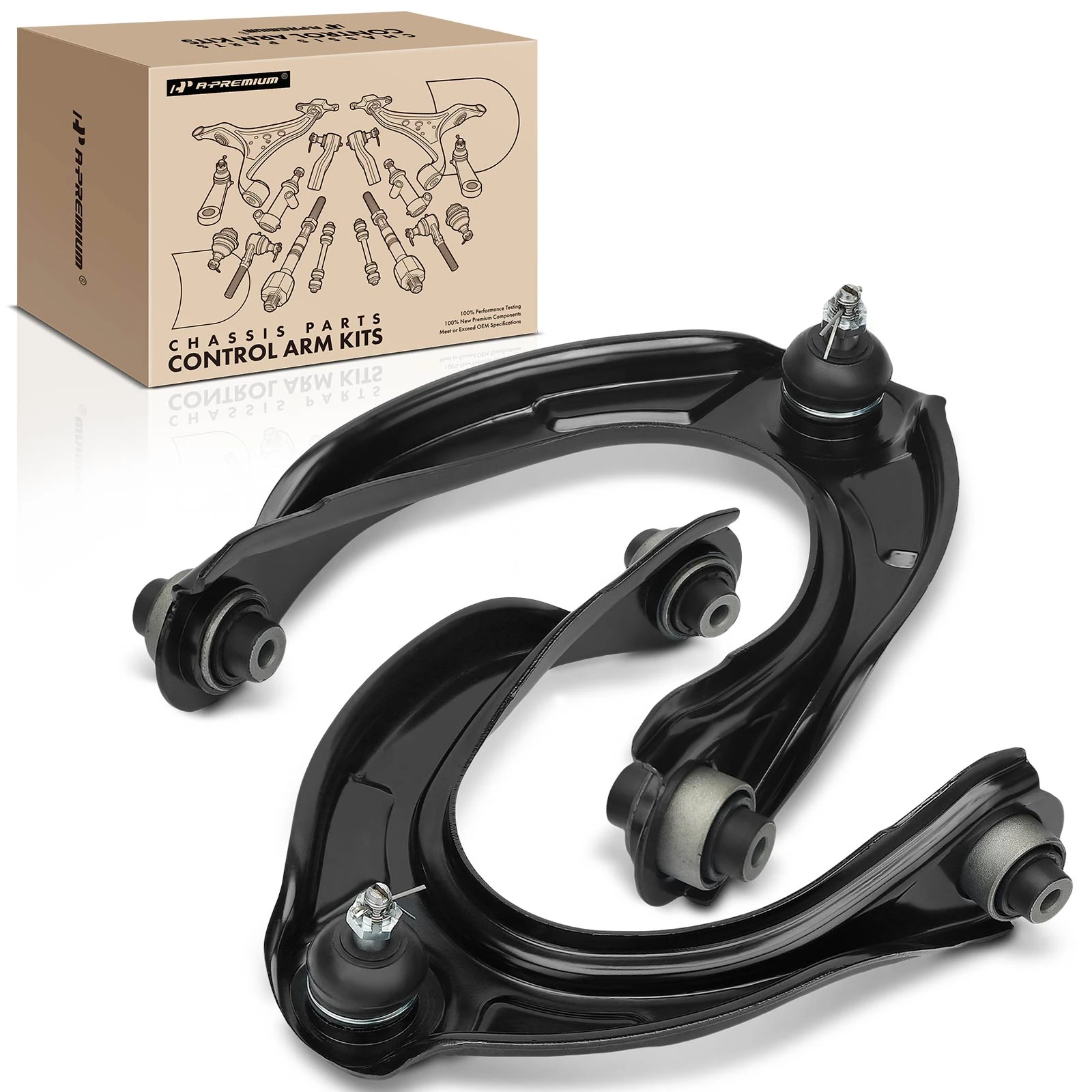 2 Pcs Front Upper Control Arm with Ball Joint